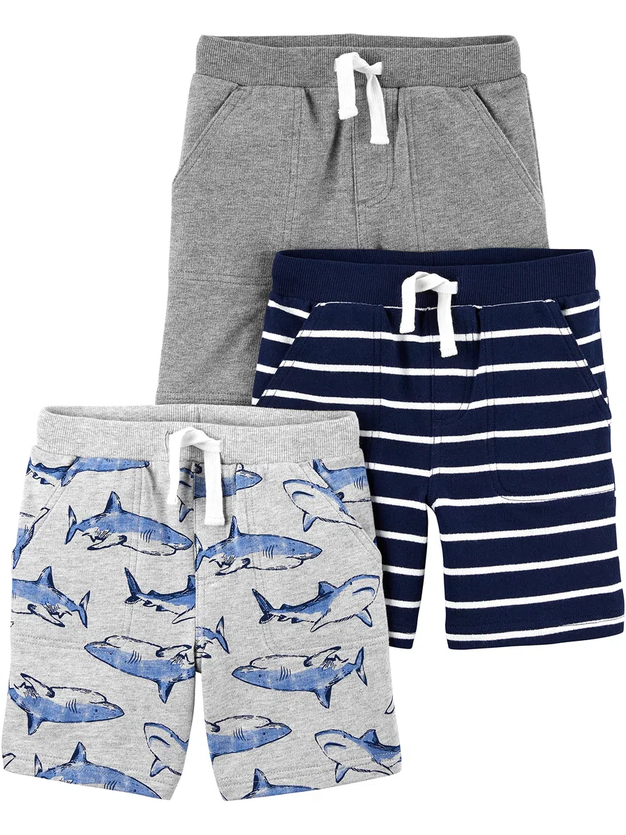 Simple Joys by Carter's Multi-Pack Knit Shorts Pantalones Cortos 3 para Bebés