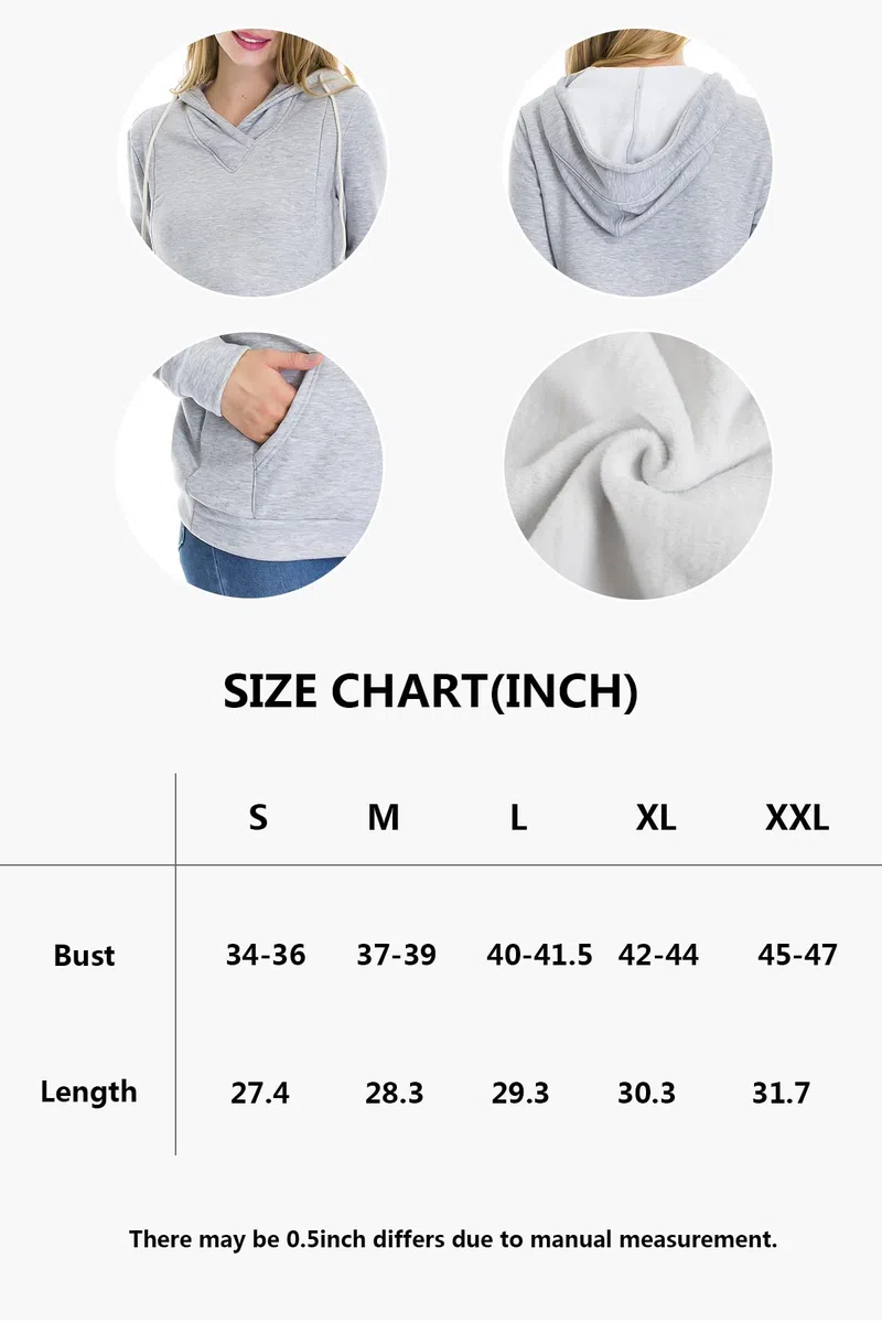 Smallshow Top Lactancia de Vellón Sudadera de Maternidad para Amamantar,Deep Grey 2XL