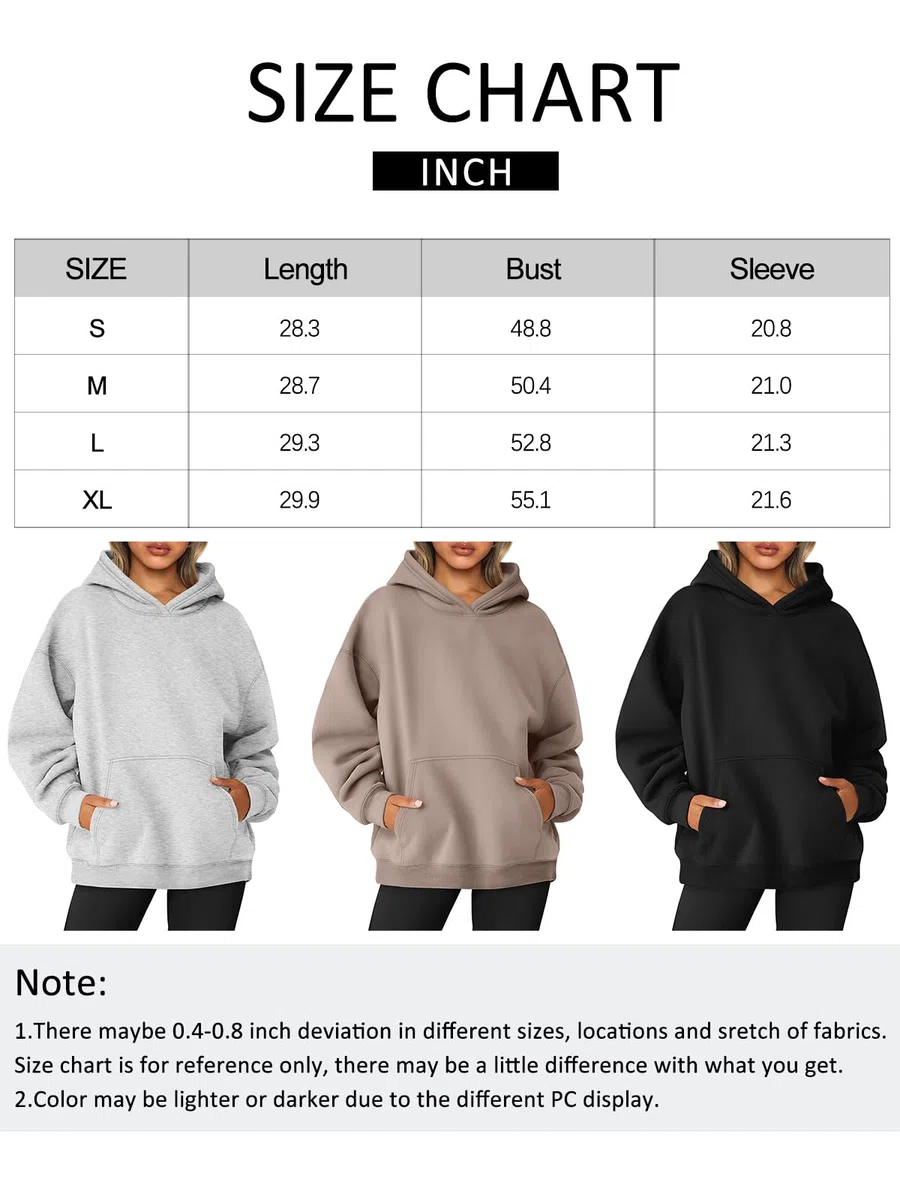 AUTOMET Sudaderas de gran tamaño con capucha de forro polar para mujer, mangas largas, camiseta tipo pulóver, conjuntos de otoño 2024 con bolsillo