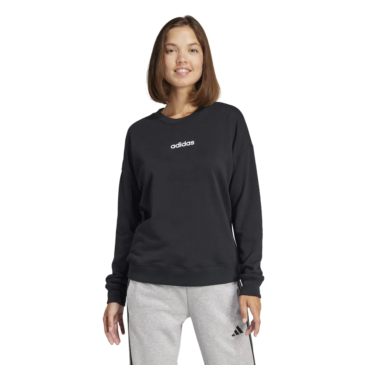 Adidas Mujer Essentials Linear French Terry Sweatshirt