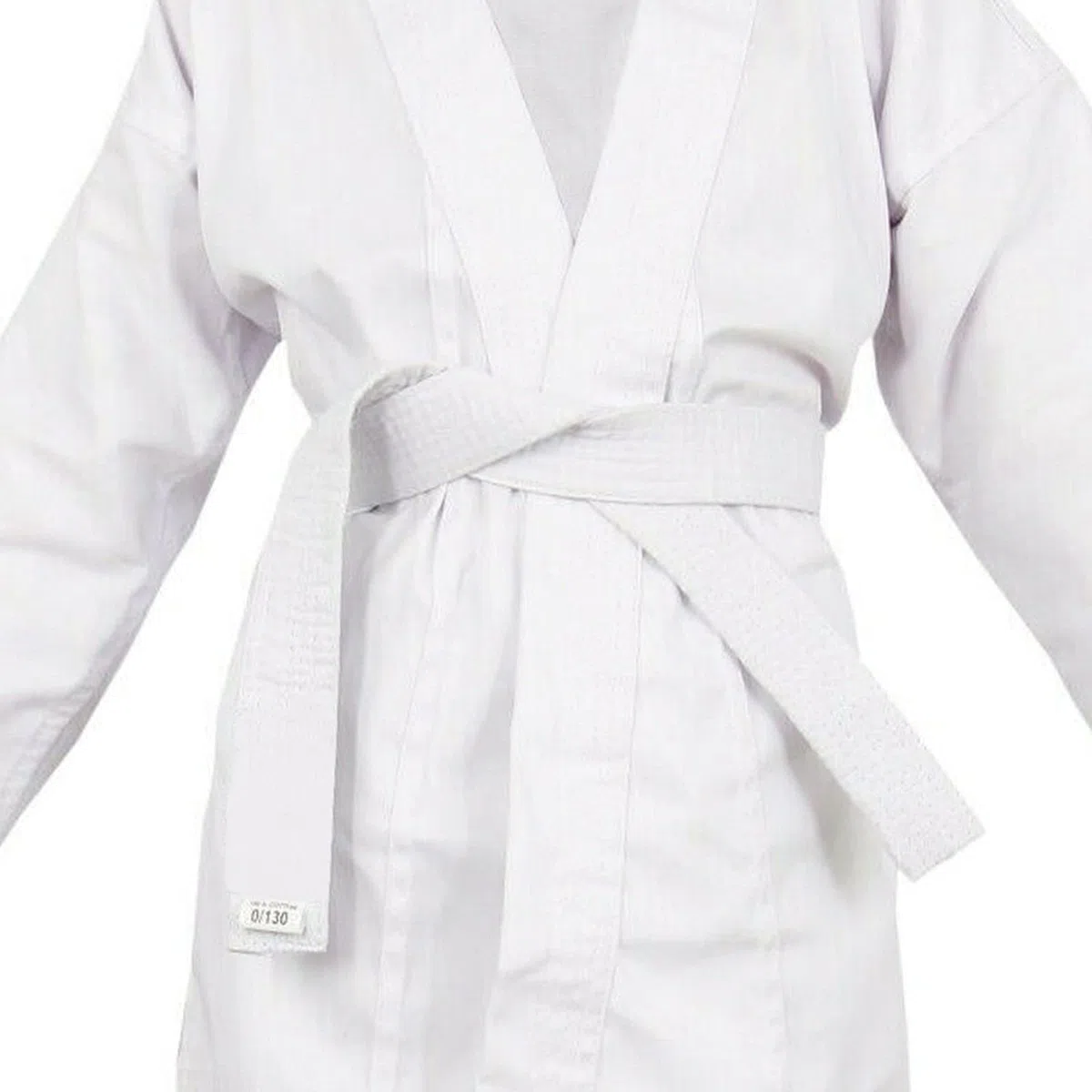 Traje de karate blanco para estudiantes de polialgodón (preencogido) para estudiantes de gi para niños y niñas, uniforme de karate para niños, kimono, cinturón blanco