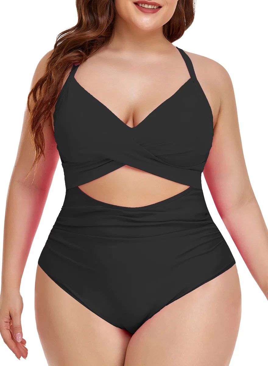 Eomenie Traje de baño de Dos Piezas, Opaco para Mujer