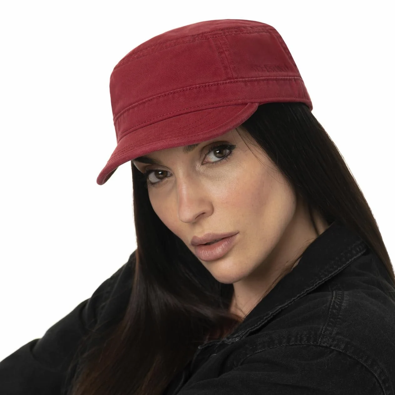 Stetson Gorra Militar con Protección UV Mujer/Hombre - de algodón Visera, Forro, Cerrado por atrás Verano/Invierno