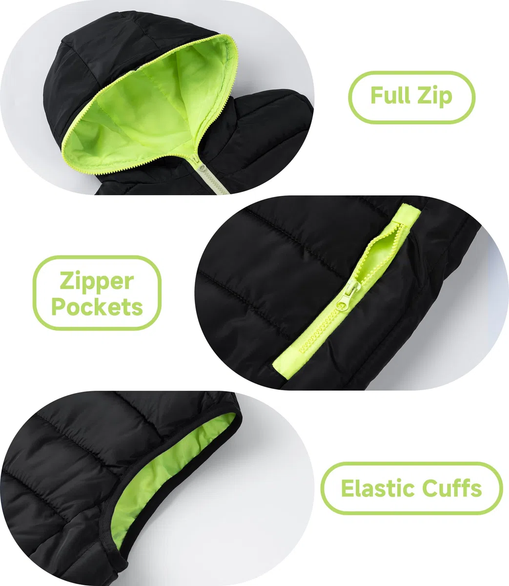 Chaleco Acolchado para Niños Invierno Cálido Niño Sin Mangas Chaqueta con Capucha