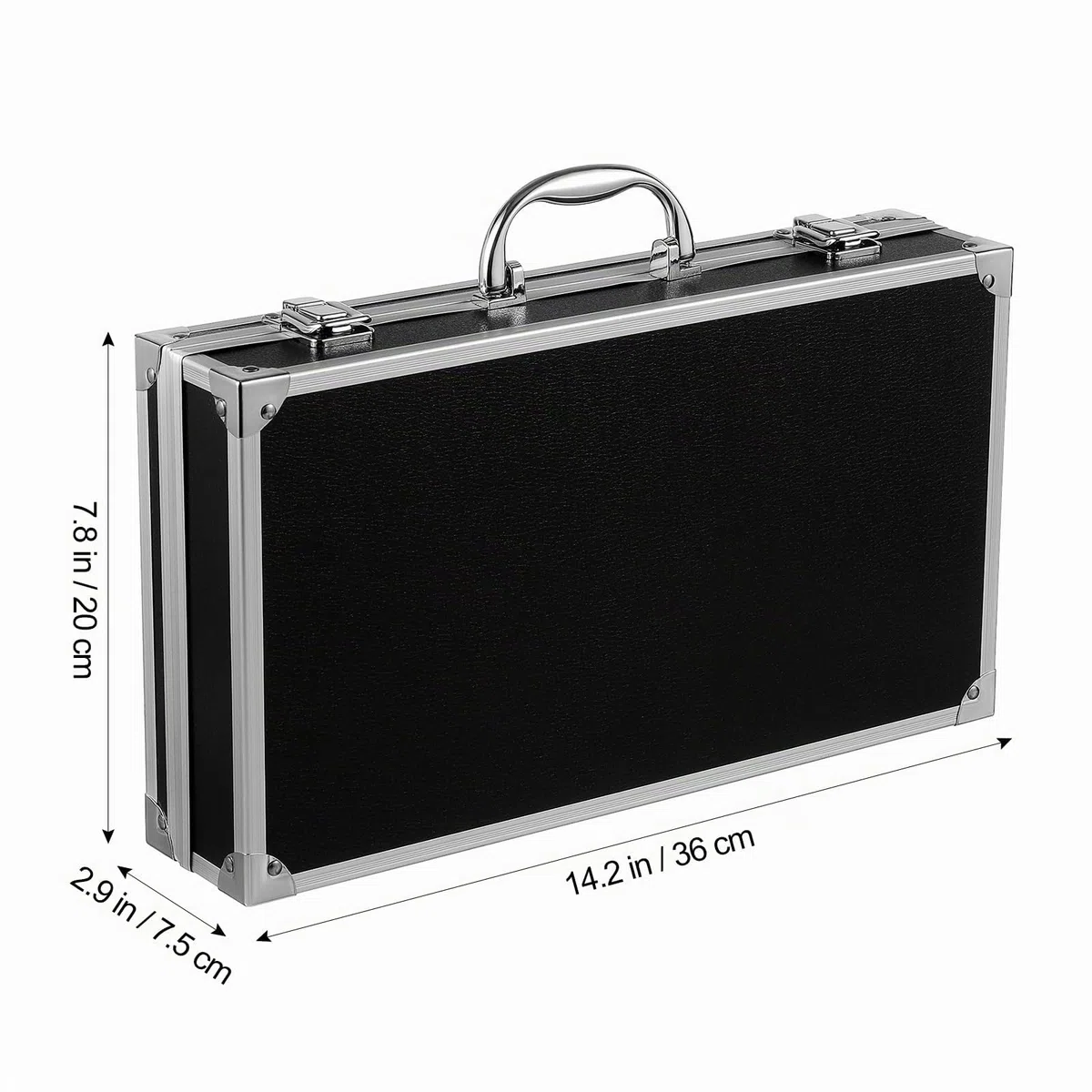 DOITOOL Maletín De Aluminio De Plata Con Maletín De Aluminio Para Hombres O Estuche Rígido De Metal Con Espuma Para Viajeros Equipaje Artesanal Viaje