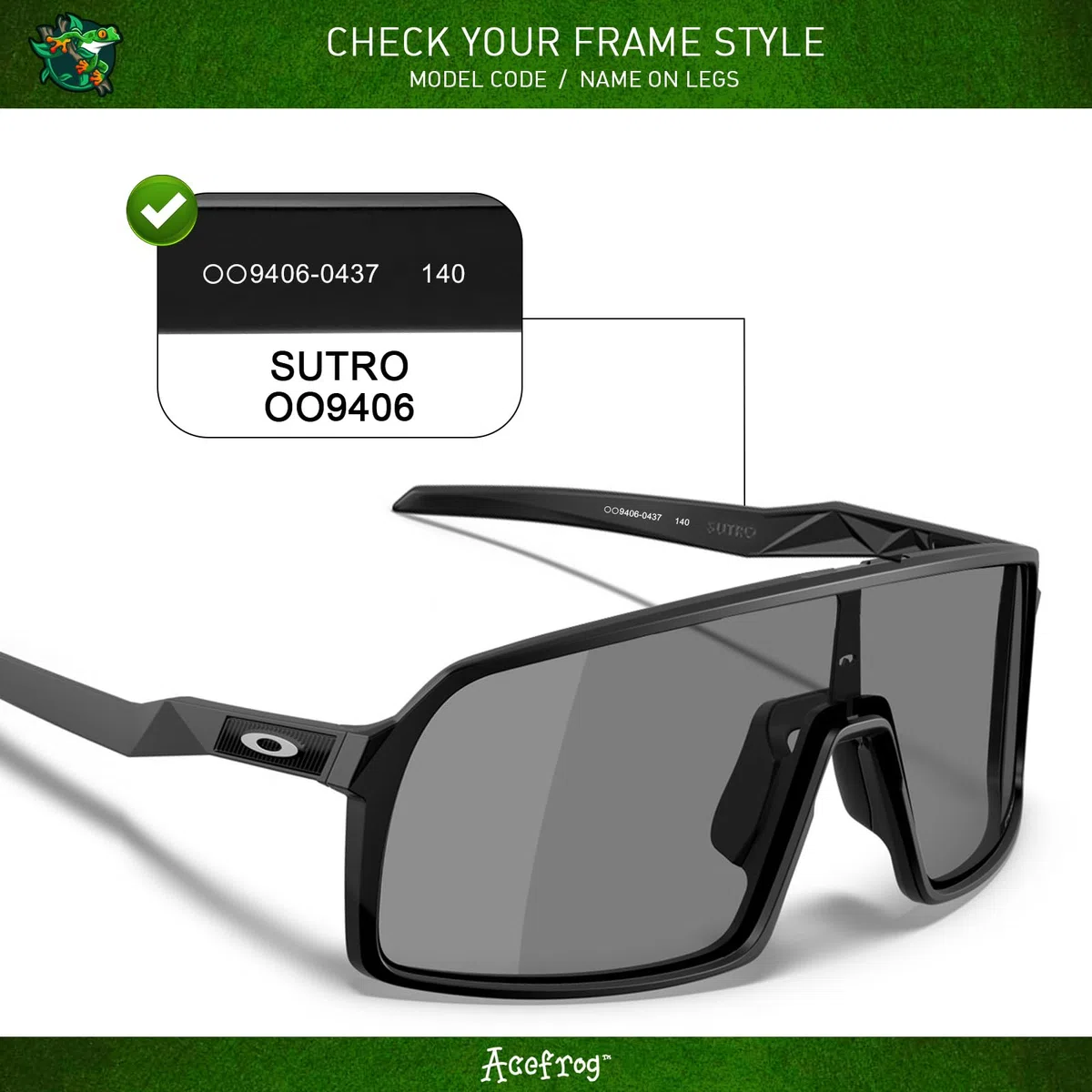 Acefrog 4 lentes de repuesto polarizadas para gafas de sol Oakley Sutro OO9406, ajuste perfecto, inastillables, antiarañazos, paquete económico, lentes polarizados