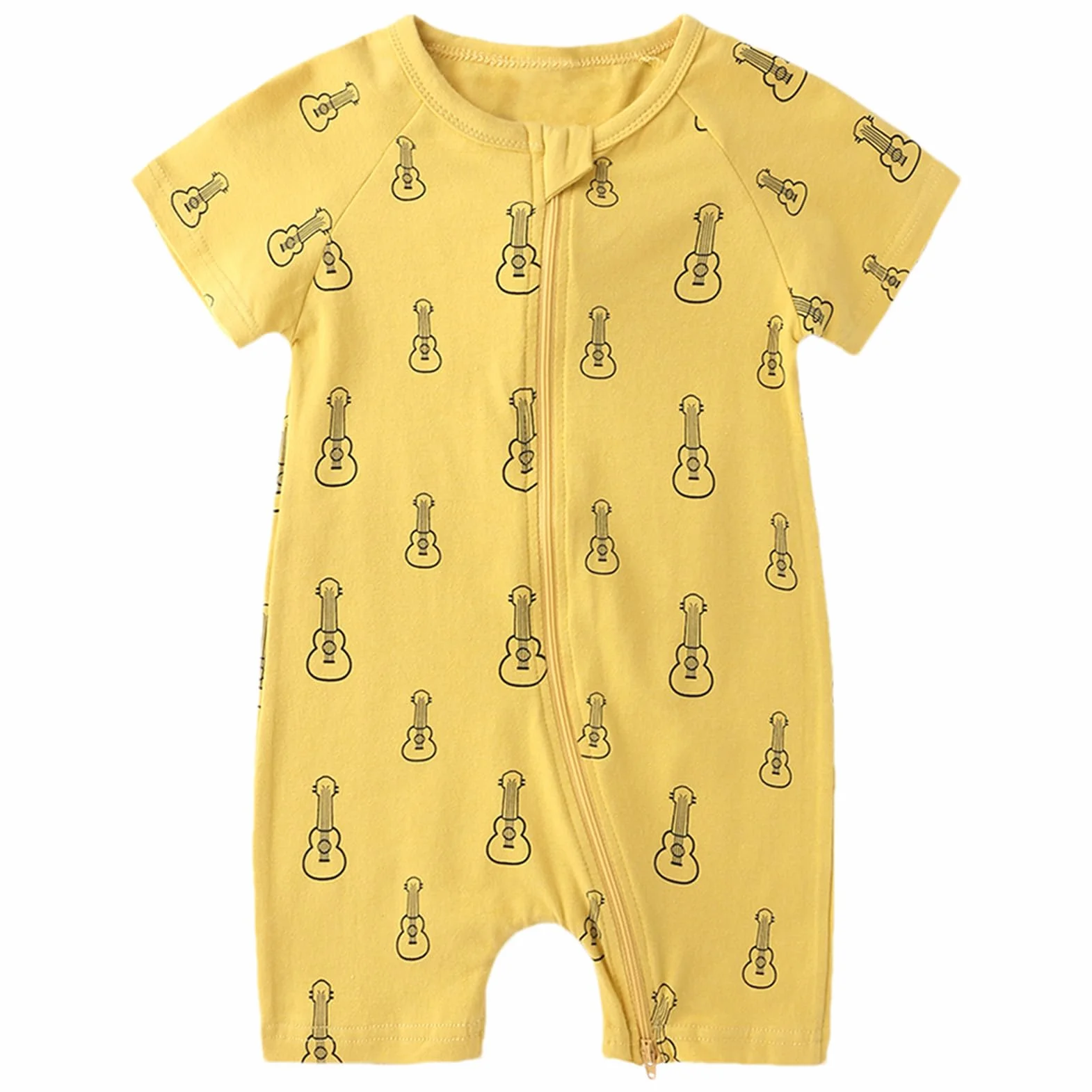 amropi Bebé Niño Dinosaurio Monos Pack de 3 Pijama Cremallera Mameluco Manga Corta Peleles