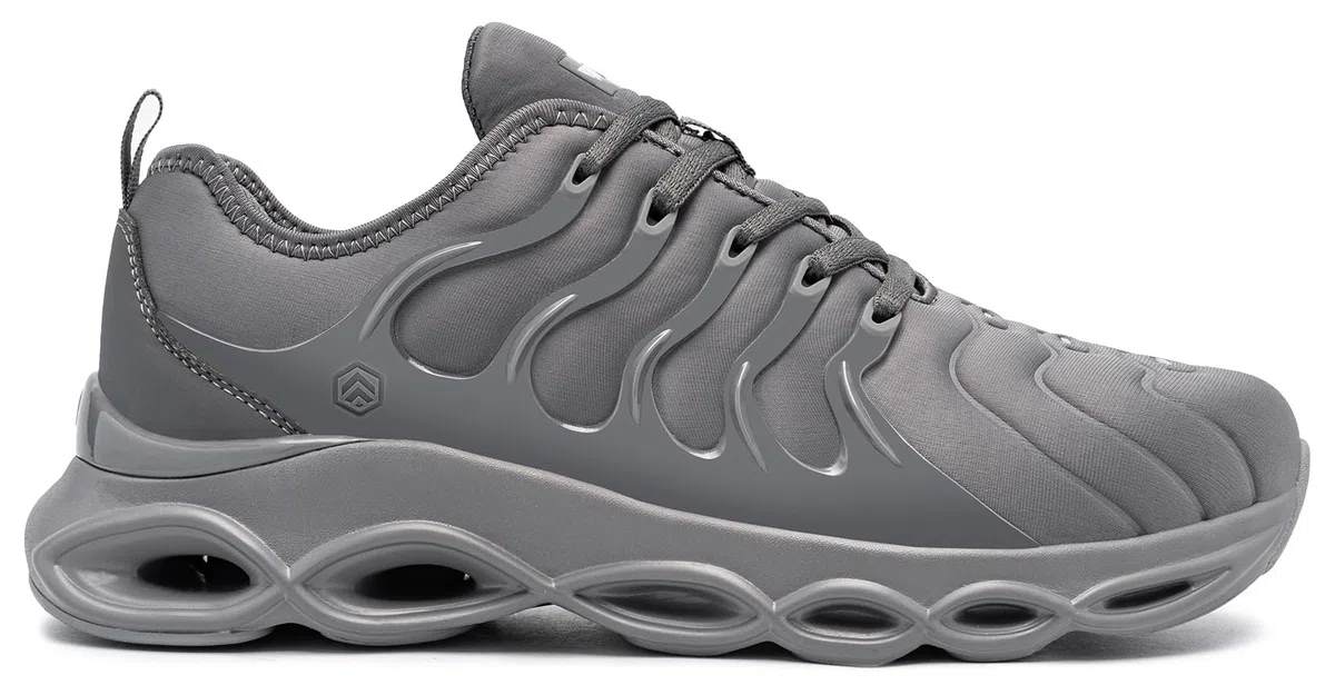 LARNMERN Zapatos de Seguridad Mujer Amortiguación Moda Zapatillas de Seguridad Cómodo Ligeras Respirable Calzado de Seguridad Punta de Acero(Gris Oscuro,39EU)