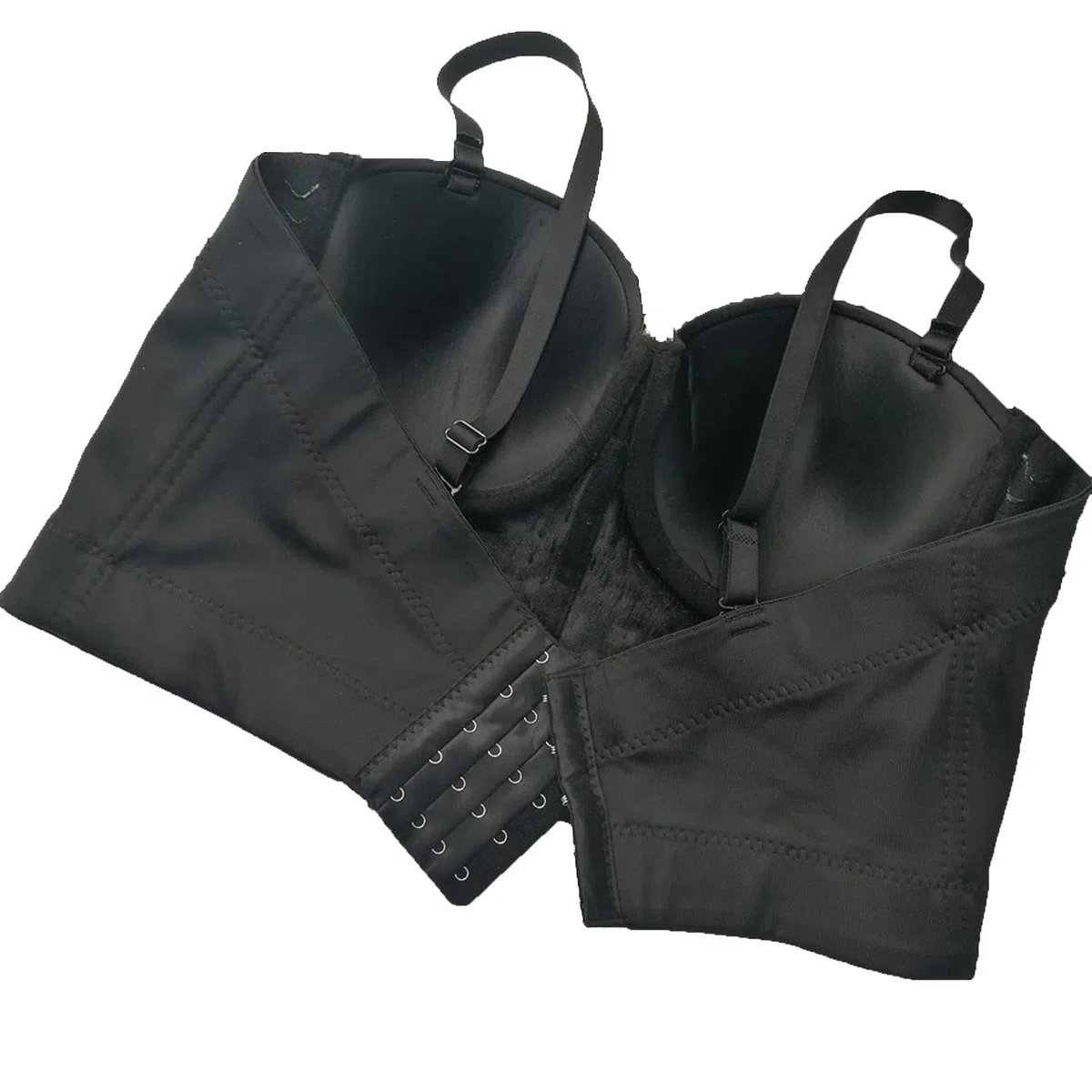 Mujer Corsé ajustado y blusa de ombligo con lentejuelas