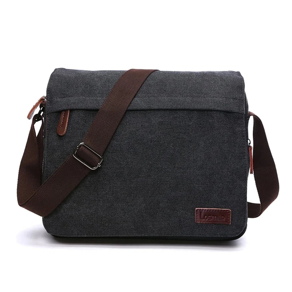 LOSMILE Bolsos Bandolera de Hombres, Bolso de Hombro de Lona, Bolsas Mensajero para portátiles, Bolsas Escolares, Trabajo y Escuela.