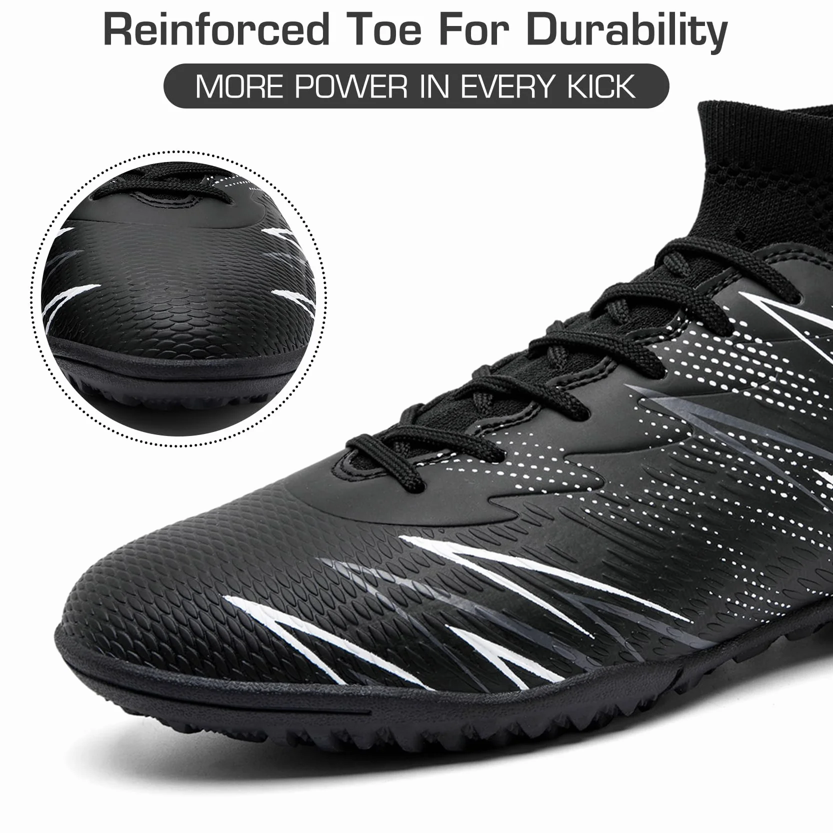 Zapatillas de Fútbol Hombre Mujer TF Turf con Tacos Zapatillas Futsal Multitacos Antideslizantes High Top para Entrenamiento Junior Césped Artificial Indoor Outdoor