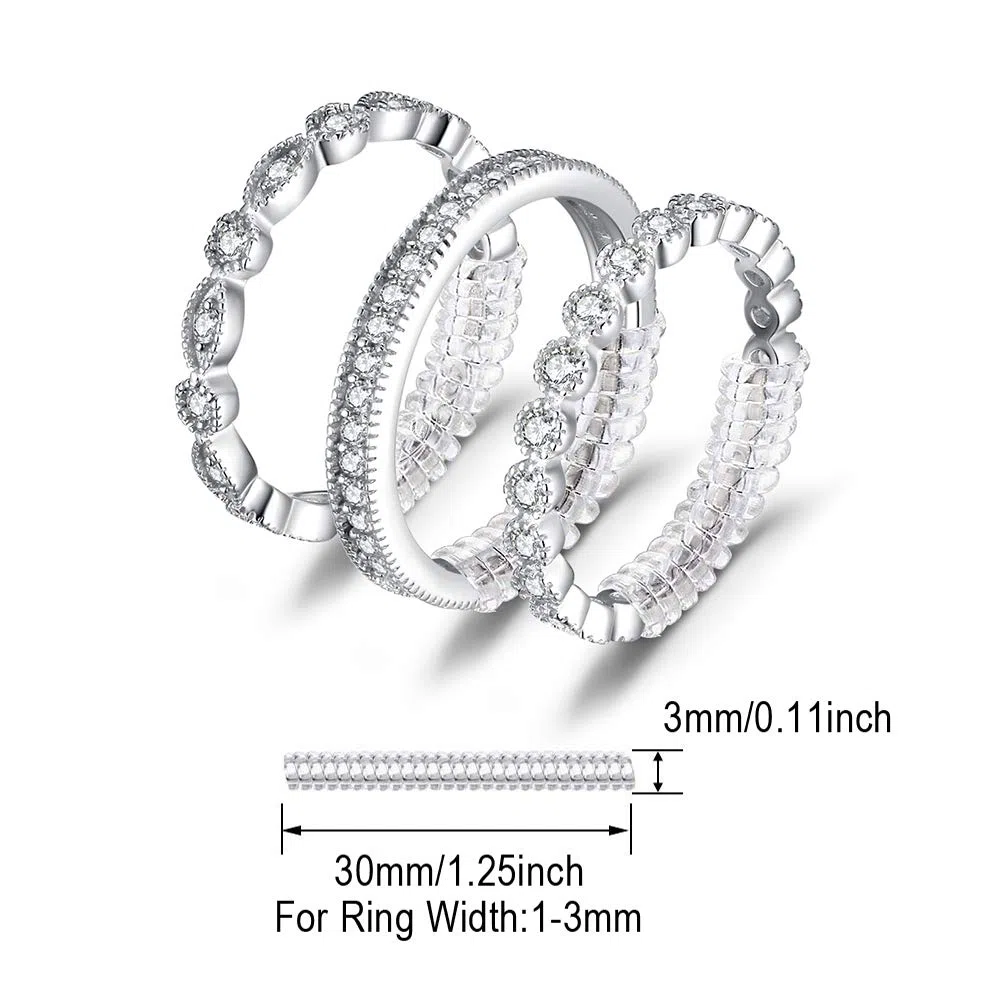 JewelryPalace Marquesa Anillo Mujer Plata Oro 14k Oro Rosa, Banda Boda Apilable de Moda con Circonita, Alianzas Boda Anillos Eternity con Piedra, Joyas de Mujer Conjunto Anillos Talla 7-26