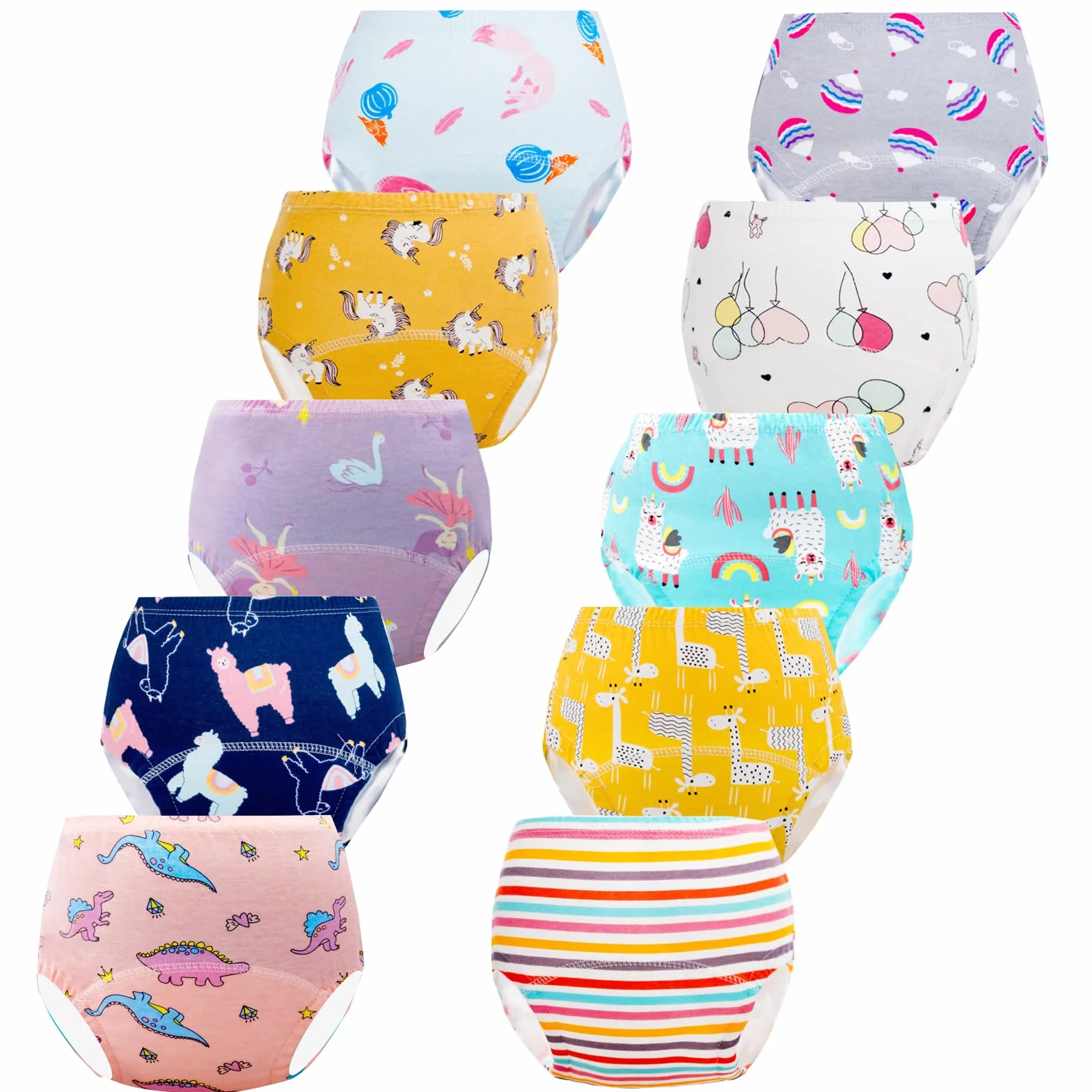 JackLoveBriefs Pack de 10 Bragas de Aprendizaje niño niña（ 2-6 Años ）