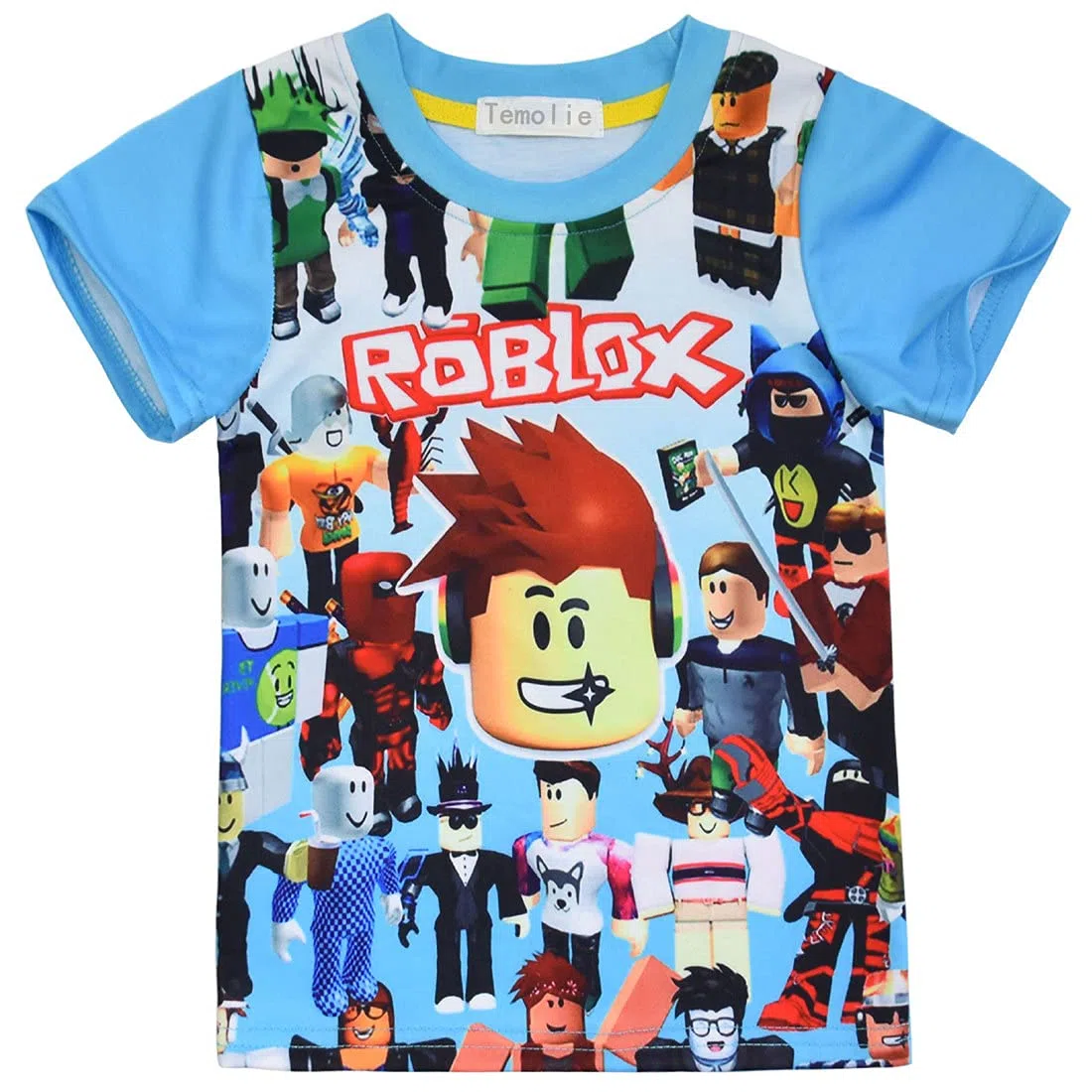 Roblox - Pijama de manga corta para niños, conjunto de ropa de dormir para niñas, juego de ropa de dormir de personajes de juegos en 3D, 2 piezas