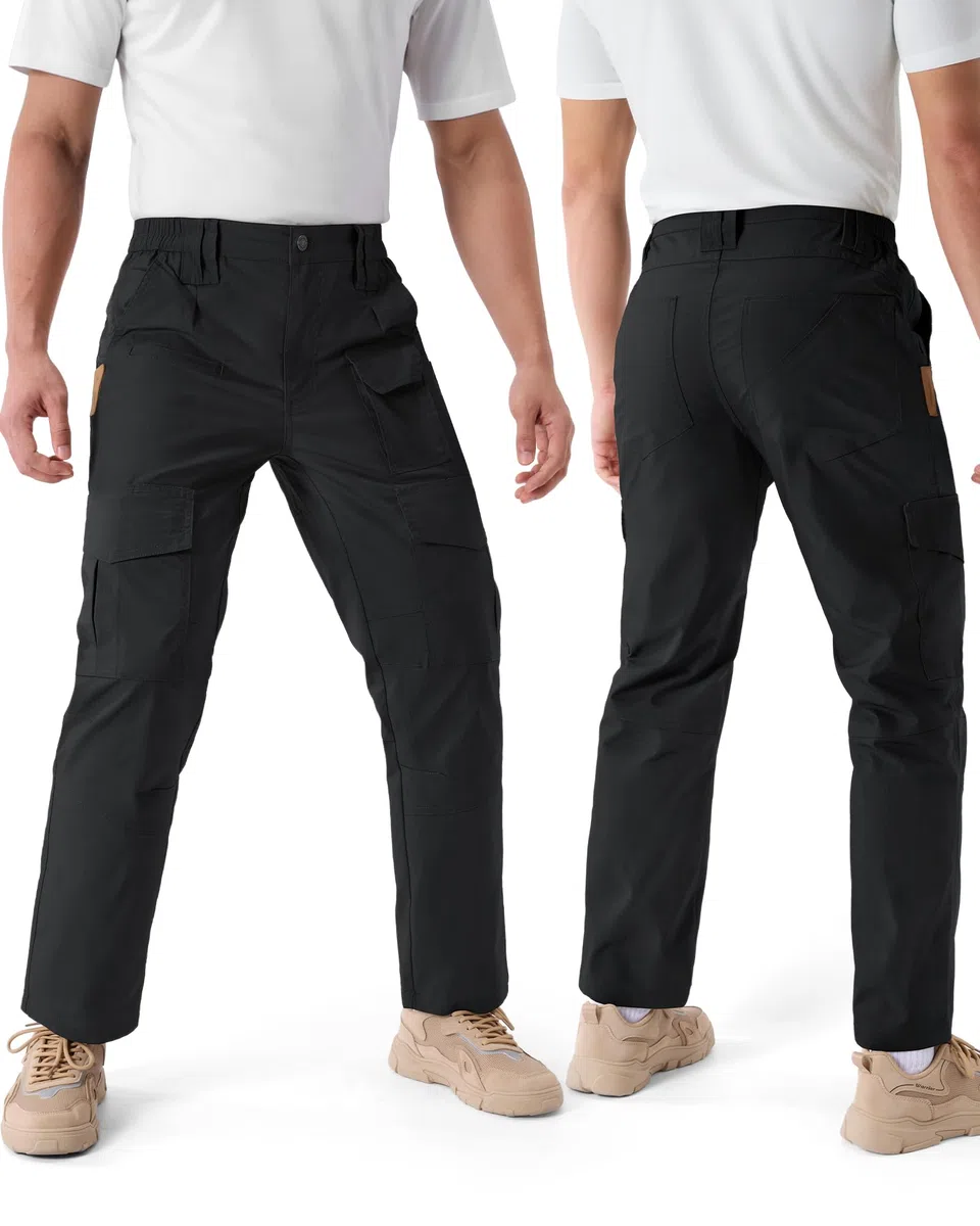 IGOLUMON Pantalones de Trabajo Hombre Pantalones Cargo Hombre Pantalon Táctico Pantalón de Construcción con Muchos Bolsillos Banda Elástica
