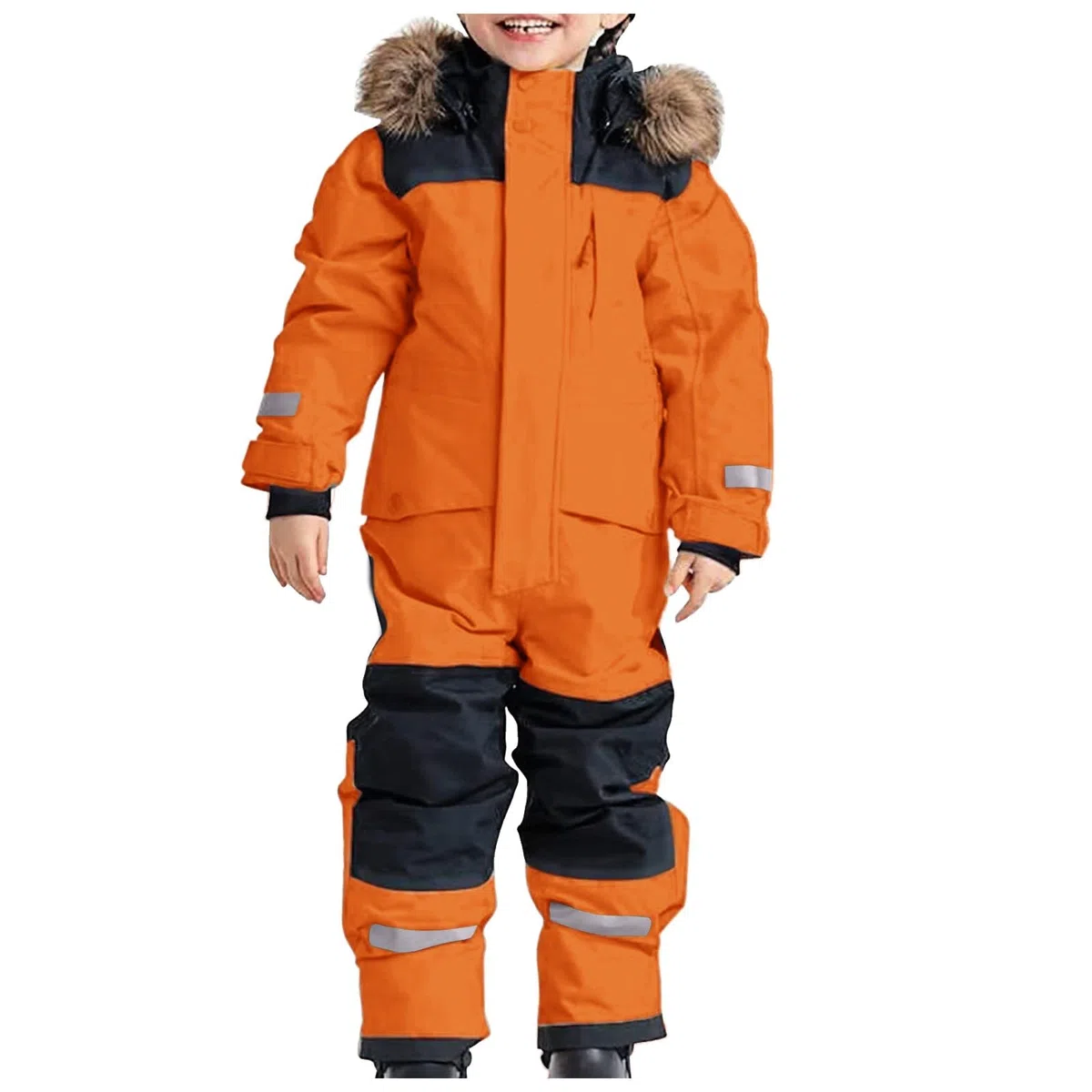 Generisch Traje de nieve para niños y niños, traje de esquí térmico, mono de invierno, cálido, mono de nieve, resistente al viento, traje de invierno con barro extraíble, traje de softshell para