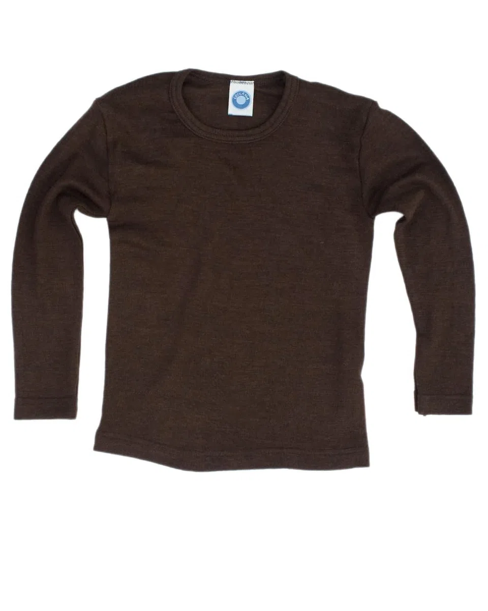 Cosilana, Camiseta Interior de Manga Larga para niños, 70% Lana (KBT), 30% Seda