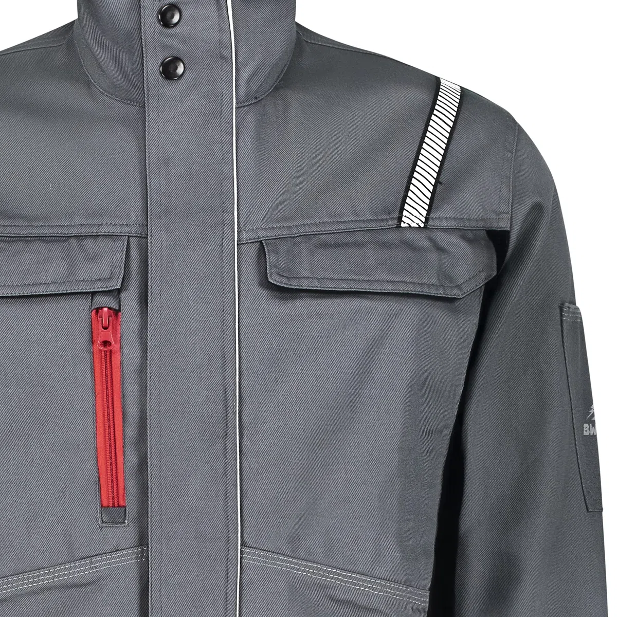 BWOLF RAPTOR 100% Algodón Chaqueta de Trabajo Hombre Gris/Azul Chaquetas de Trabajo de Algodón para Hombre