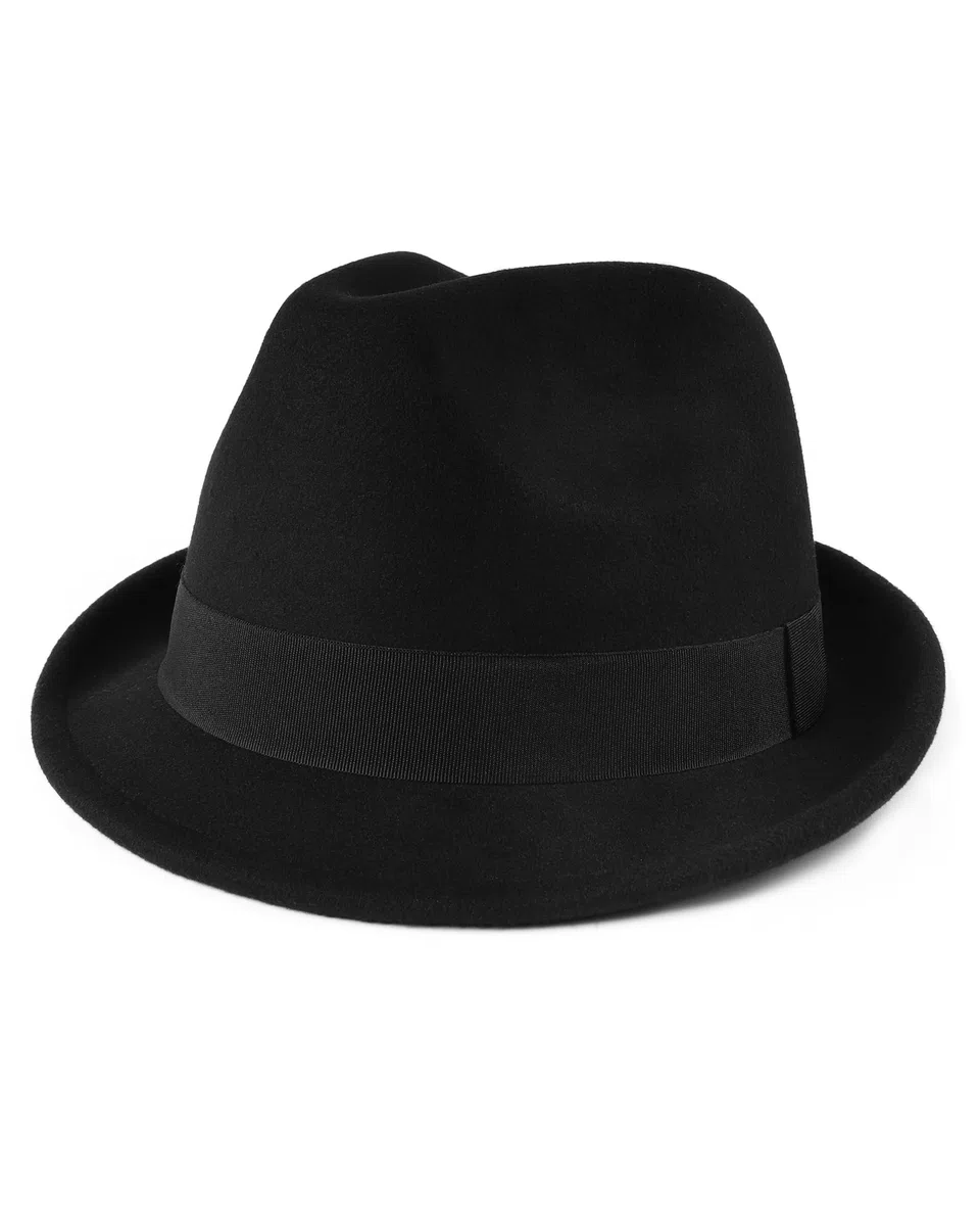 Zylioo S/M/L/XL/XXL Trilby Fedora Sombrero de Fieltro para Cabeza Grande y Pequeña, Sombrero de Gángster de Invierno, Sombrero de Mafia Bogart de Fieltro, XL-XXL
