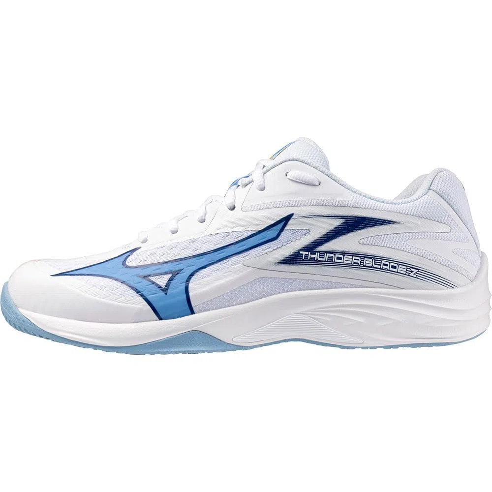Mizuno Thunder Blade Z V1GA237097 - Zapatillas de voleibol para mujer, color blanco y azul