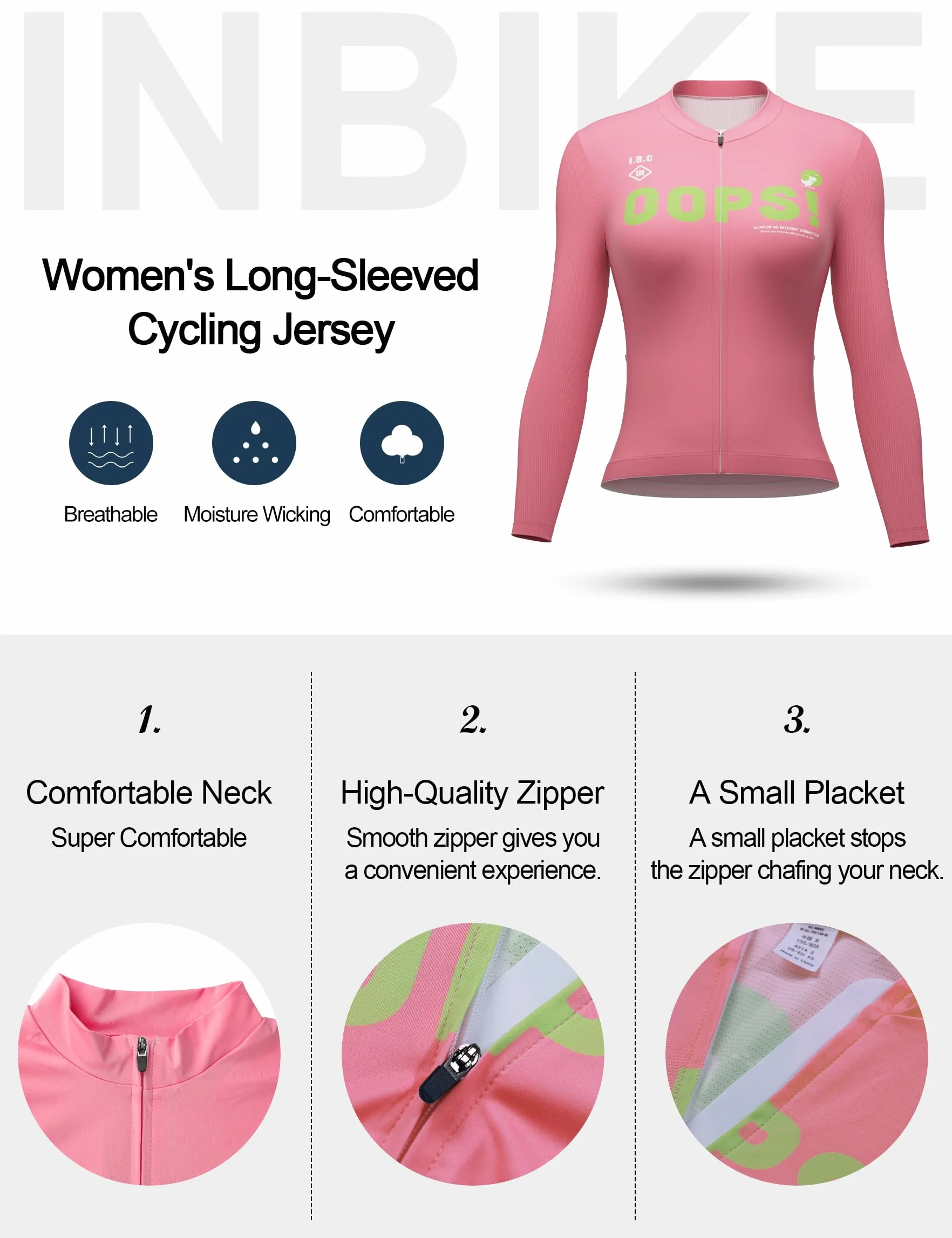 INBIKE Maillot Ciclista Bici Ciclismo Camiseta Mujer Verano con 3 Bolsillos Transpirable Secado rápido Ciclismo WW585