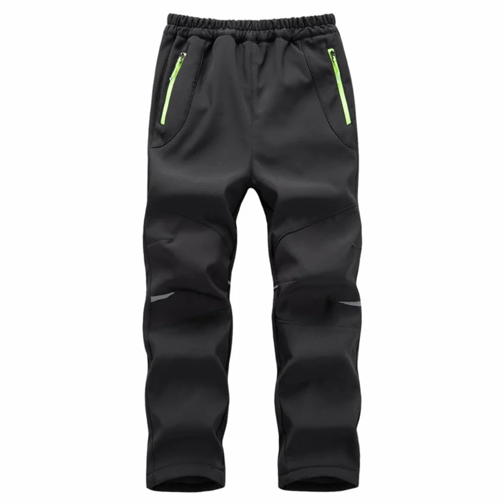 Pantalones softshell para niños, pantalones térmicos impermeables, a prueba de viento para niños y niñas, al aire libre, senderismo, ocio, pantalones de invierno al aire libre, pantalones de