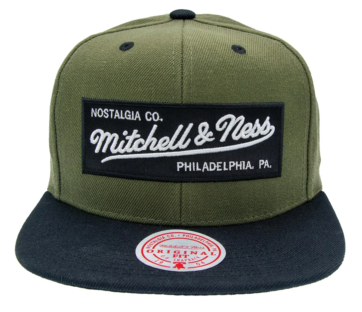Mitchell & Ness 2 Tone Box Logo - Gorra de béisbol Snapback con Visera Plana