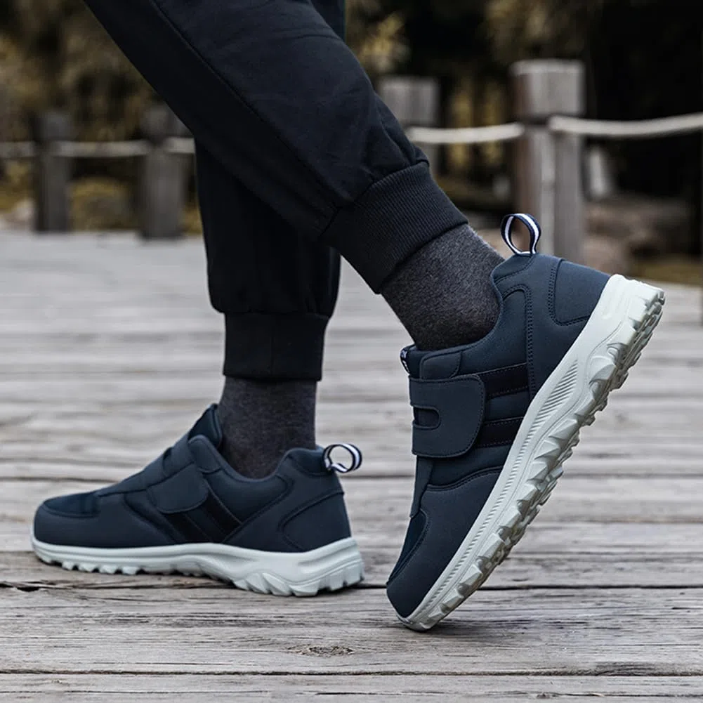 RUYI Zapatos diabéticos para mujer y hombre, extraanchos, para personas mayores, ortopédicos, para caminar, ultraligeros, con cierre de velcro para pies hinchados