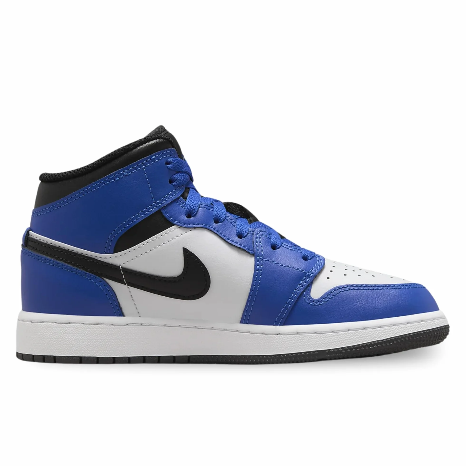 Air Jordan 1 Mid para niños grandes (GS), azul rey/negro/blanco (GAME ROYAL/BLACK-WHITE), 6 Big Kid