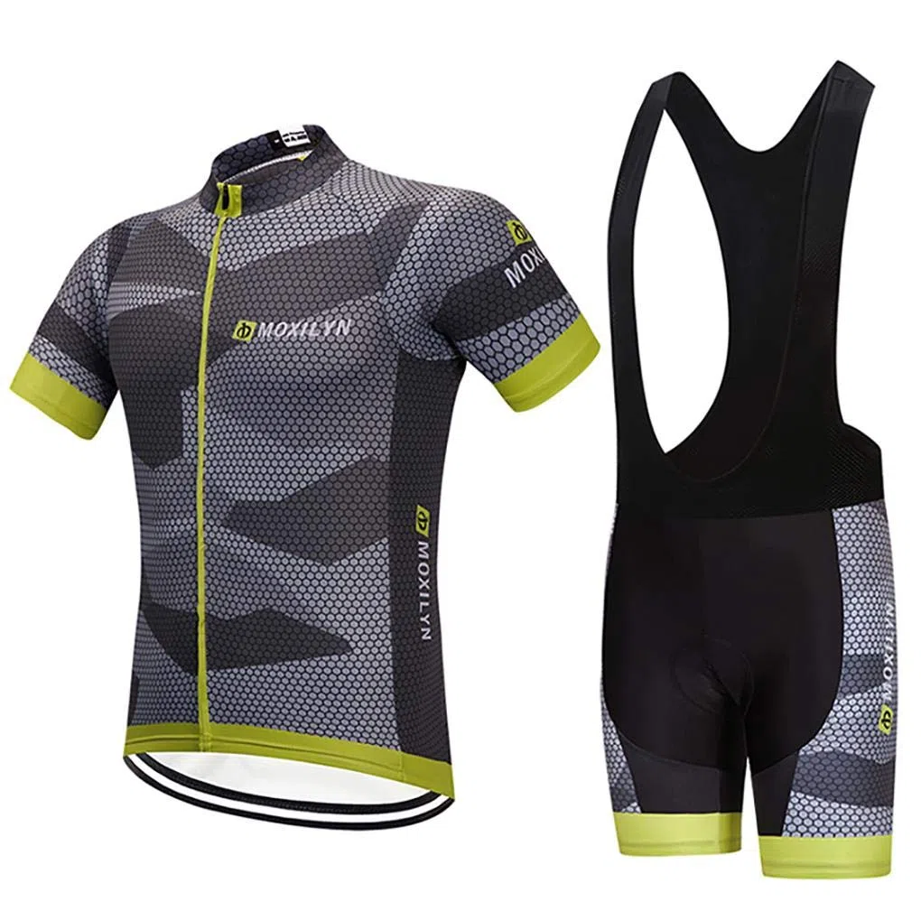 Moxilyn Camisetas de Ciclismo para Hombre, Camiseta Corta, Camisetas de Ciclismo Skinsuit,Ropa de Ciclismo,Camisa Mountain Bike/MTB,Transpirable y Absorbente del Sudor,Secado Rápido