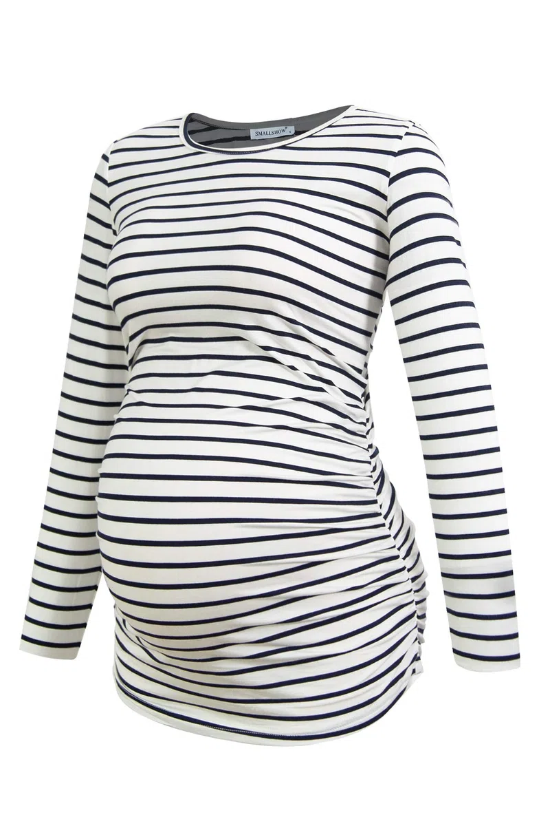 Smallshow Ropa Premama Mujer Manga Larga Camisetas Embarazadas de 3 Piezas
