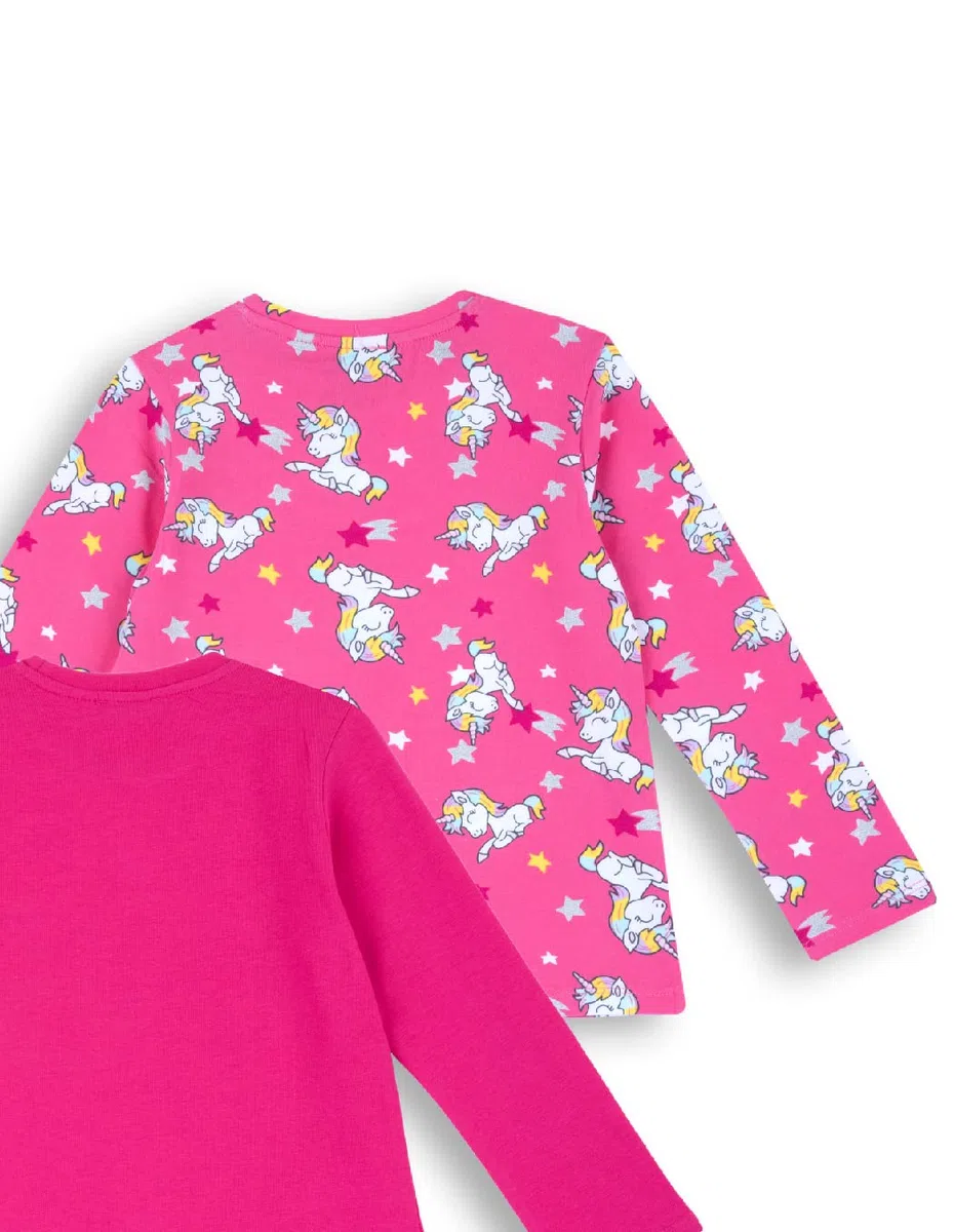 Chicco, Conjunto de 3 Camisetas Niña, Camisetas Niña de Manga Larga de Algodón, Designed in Italy