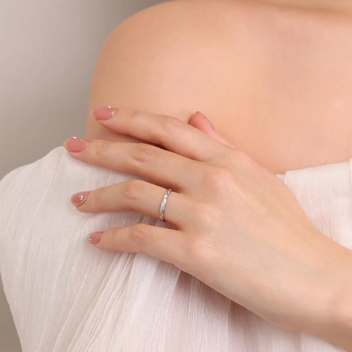 Meissa Alianzas de Plata Pareja Anillo de Compromiso y Boda Plata de ley 925 para Novios Hombres y Mujeres Adjustable Joyería Aniversario el Día de San Valentín (Juego de dos anillos)