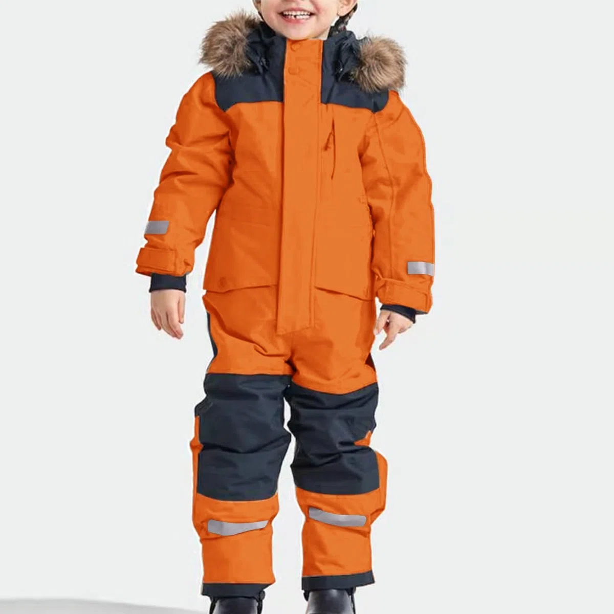 Generisch Traje de nieve para niños y niños, traje de esquí térmico, mono de invierno, cálido, mono de nieve, resistente al viento, traje de invierno con barro extraíble, traje de softshell para