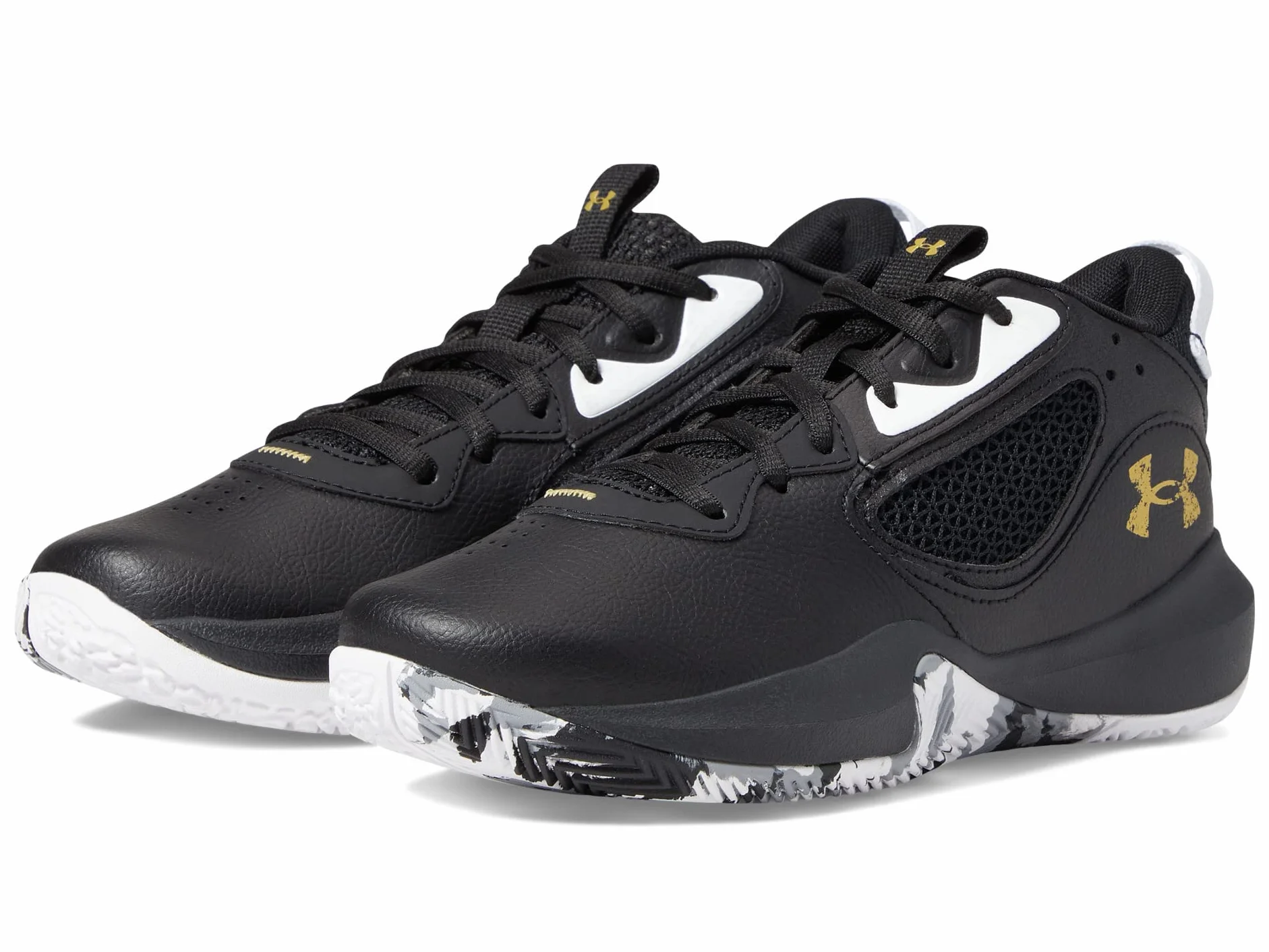 Under Armour Zapatillas de Baloncesto Unisex Grade School UA Lockdown 6 Court Performancence, Color Negro, Talla 38 EU, Negro, 38 EU