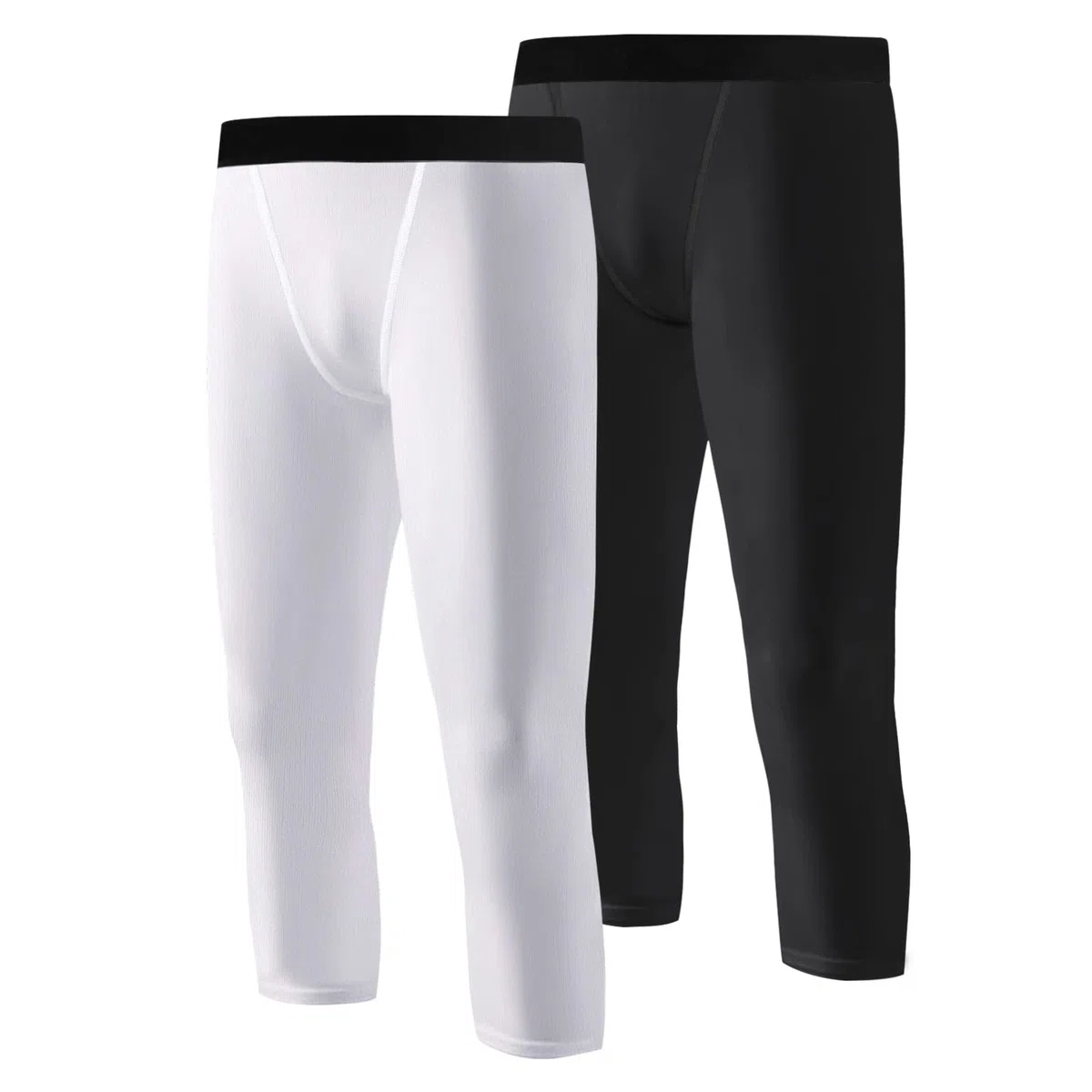 Leggings de compresión Juvenil para niños 3/4 Medias Base Layer Sport Running Capris Pantalones para niños para Entrenamiento