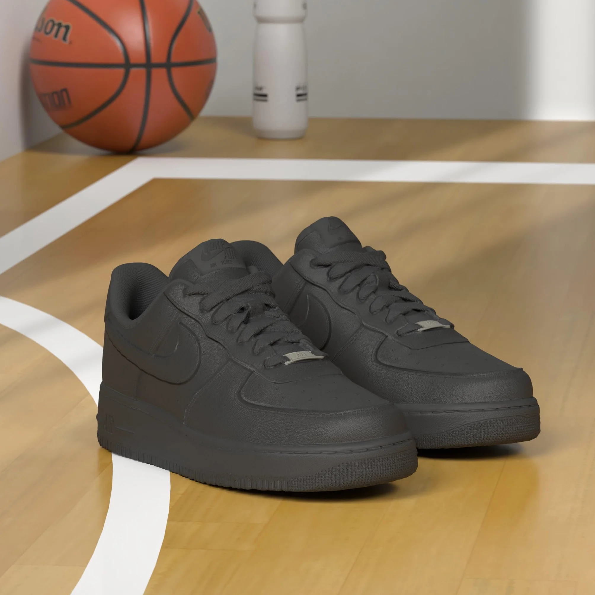 Nike Wmns Air Force 1 '07, Zapatos De Baloncesto Mujer, Black, 38 EU