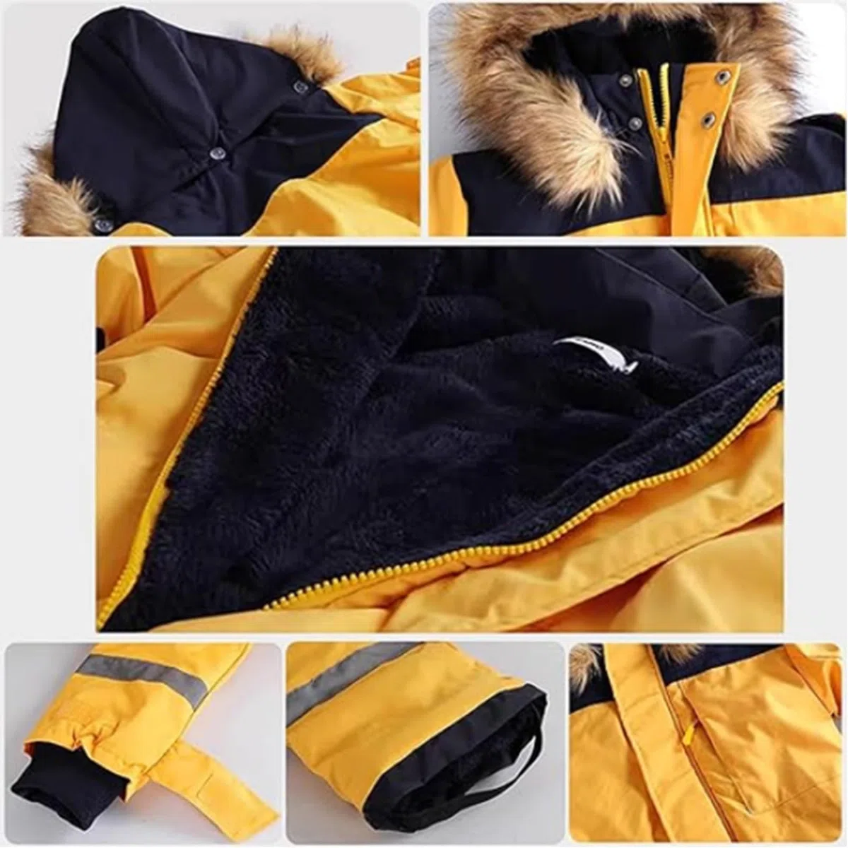 Traje de esquí para niños, Traje de Nieve una Pieza para Invierno, Impermeable, Aislante, Ropa Abrigo niños pequeños, Ropa cálida y niñas