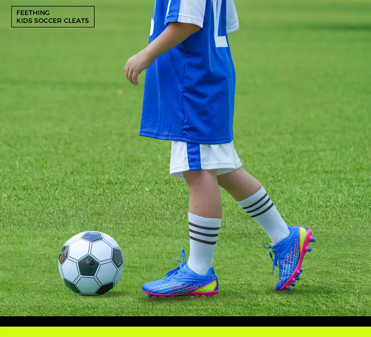 Unisex Calzado de Fútbol Niños/Niñas Zapatos de Fútbol Ligeros para Calzado Atlético Antideslizante de Tierra Firme