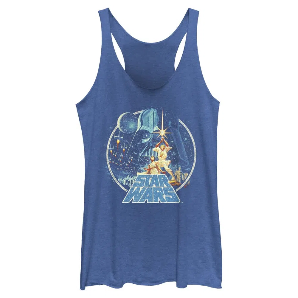 Star Wars Camiseta de Tirantes Vintage con Licencia Oficial Victory Junior-Racerback Camisa para Mujer
