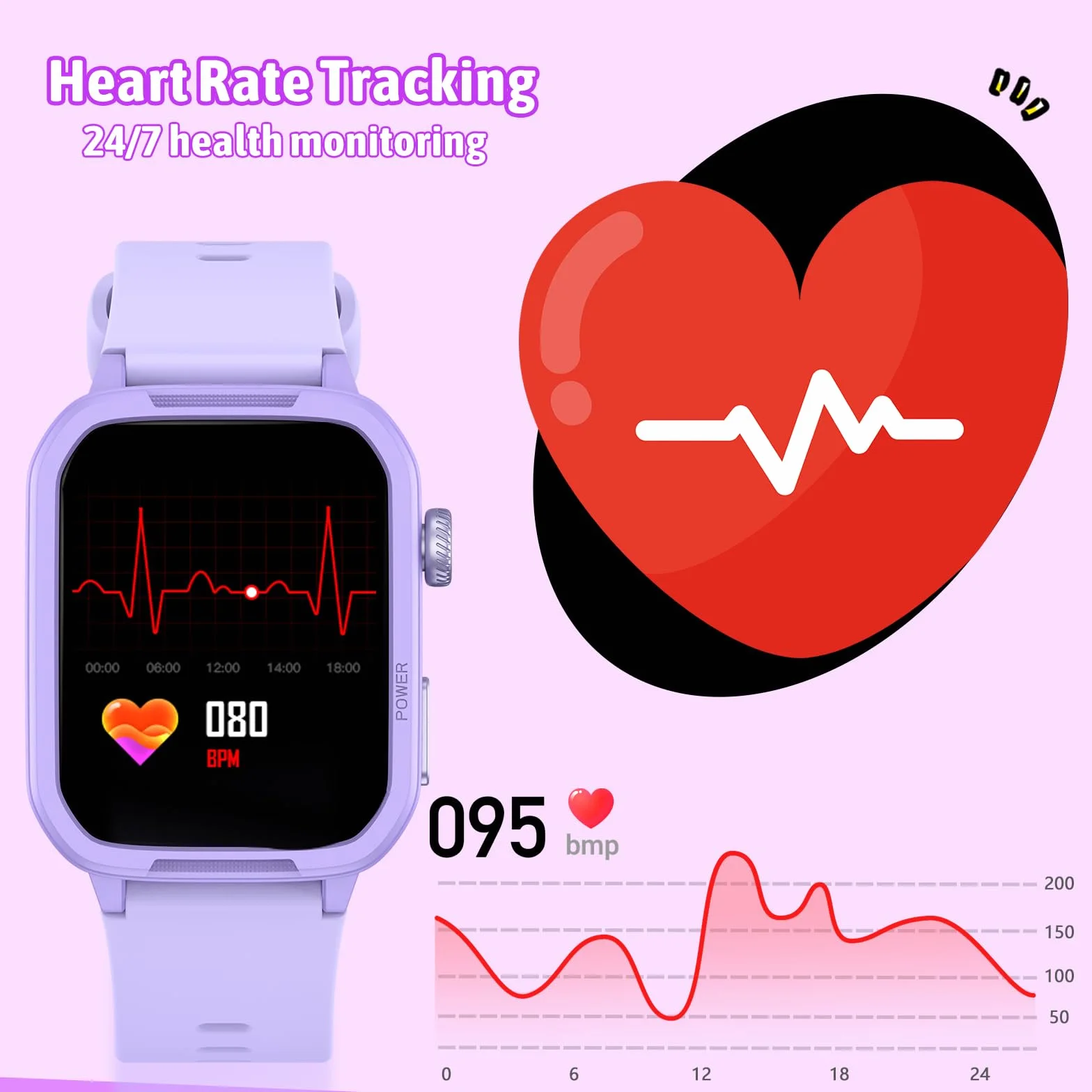 Reloj inteligente para niños, no necesita teléfono, de seguimiento de fitness de vidrio templado, con 19 modos deportivos, podómetro y monitor de sueño, para niños, niñas y adolescentes