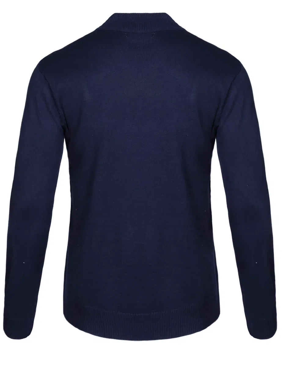 iClosam Men's Quarter Zip Knitted Pullover Regular Fit with Stand-Up Collar