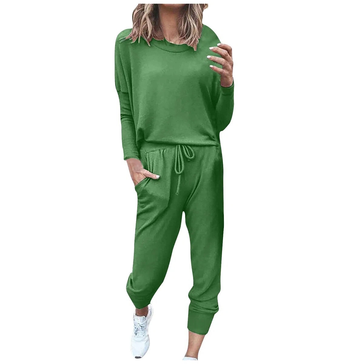 Conjunto de dos piezas para mujer, invierno, lounge para mujer, chándal de dos piezas, manga larga con pantalones de chándal de algodón, ropa deportiva, transpirable, chándal para el aire libre, ropa