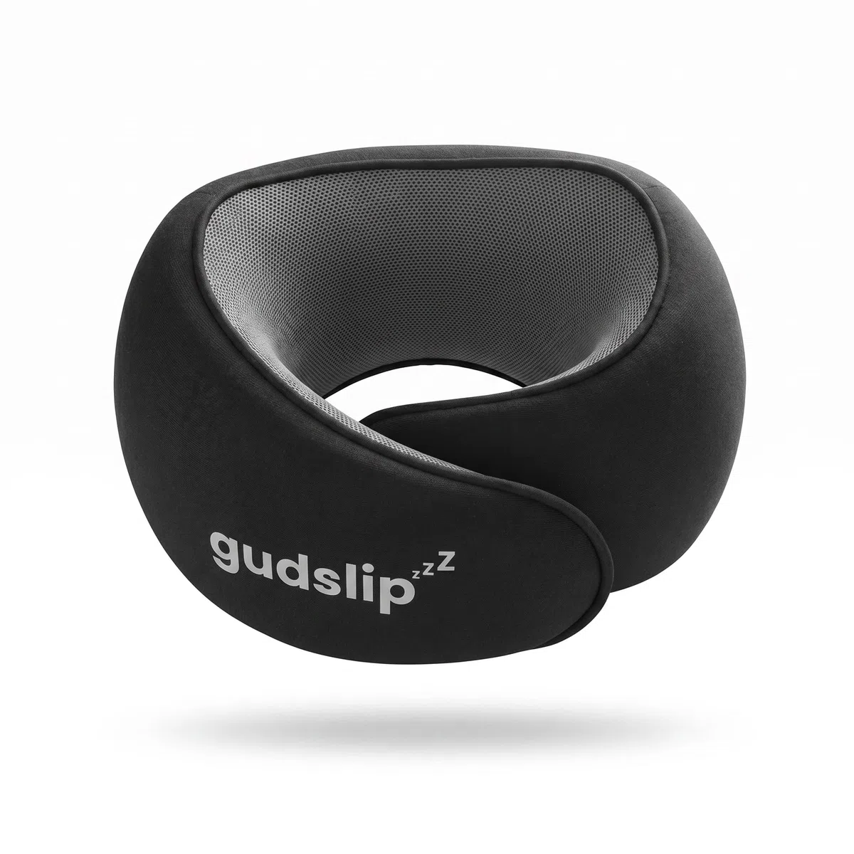 GudSlip® Almohada de Viaje Cuello | Cojín Cervical Viscoelástico 360° Ajustable | Funda Modal Lavable | Compatible con Auriculares | Avión, Tren, Coche