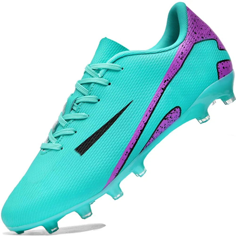 Zapatillas de Fútbol Mujer Spike Aire Libre Atletismo Entrenamiento Botas Profesionales Calzado de Fútbol Tacos de fútbol Deportivas Unisex Azul 44 EU