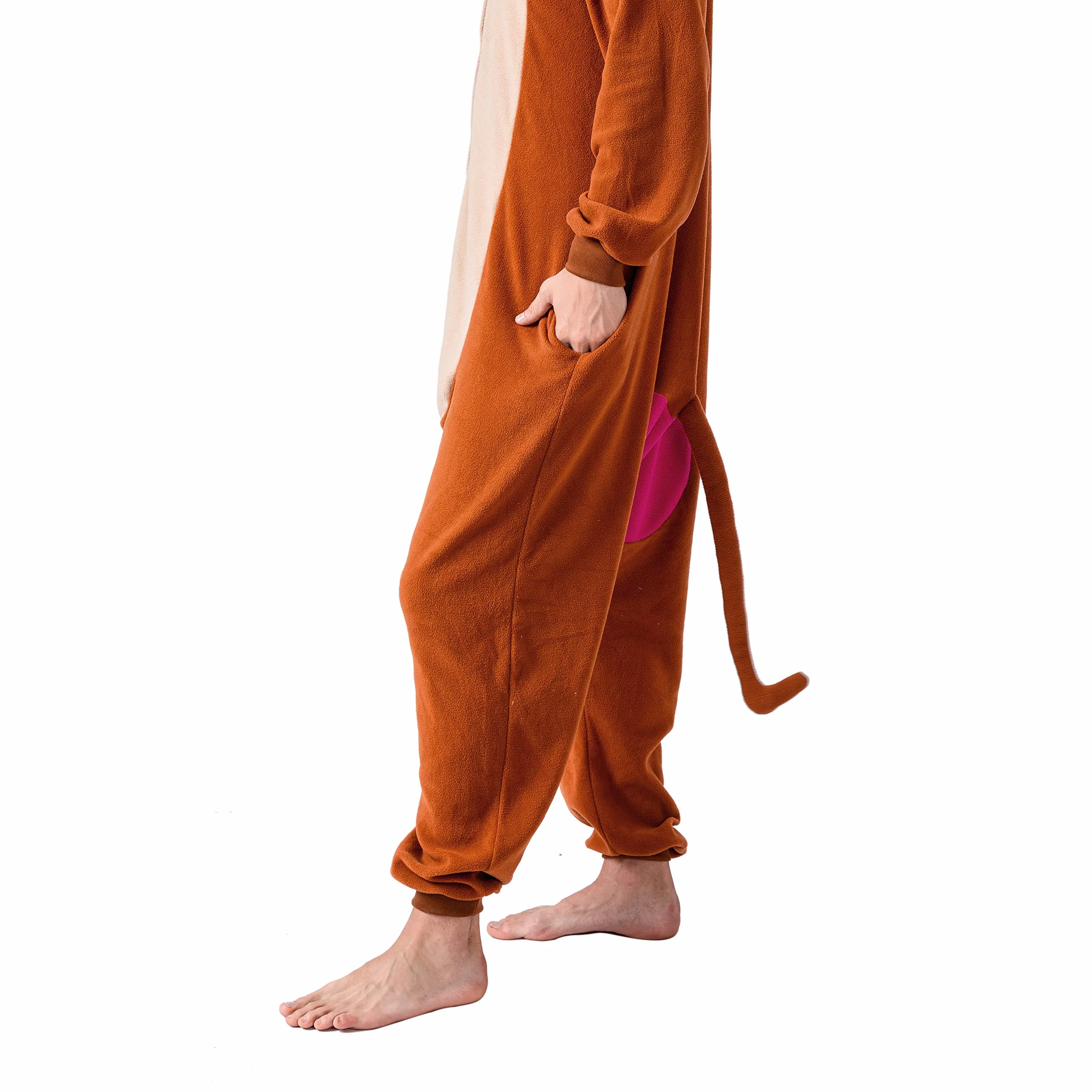 Spooktacular Creations Pijama unisex de felpa para adultos, disfraz de mono de una pieza