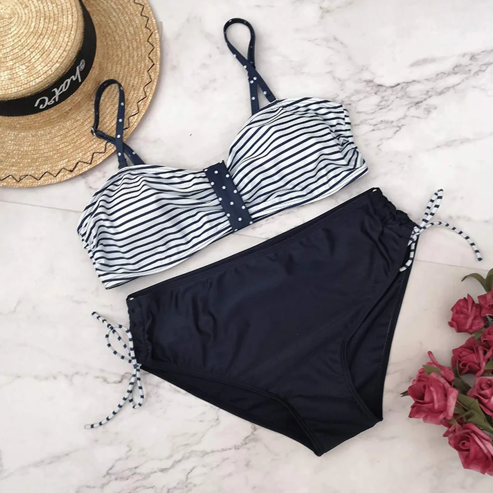 Generisch 2025 - Trajes de Baño Tankinis de Maternidad Mujeres Embarazadas Bikini Impreso Traje de Baño de Maternidad Traje de Baño Con Faldas Mujer