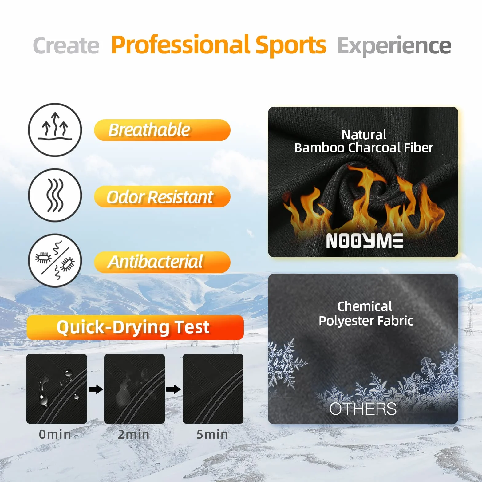 NOOYME Ropa Interior Térmica Mujer Funcional para Esquí - Termoactiva, Transpirable, Elástica, Suave y Cálida - Conjunto