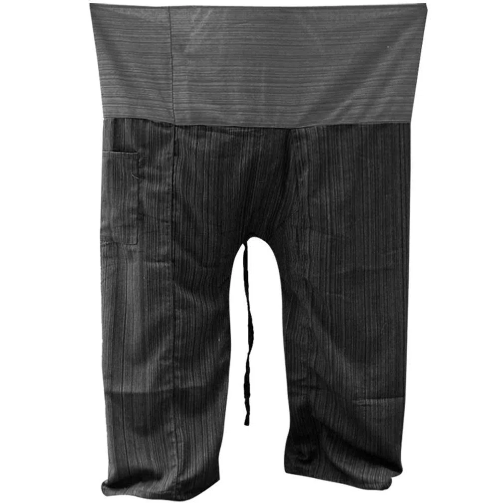 kittiya 2 Tone Thai Fisherman Pants Yoga Trousers Free Size Plus Cotton and