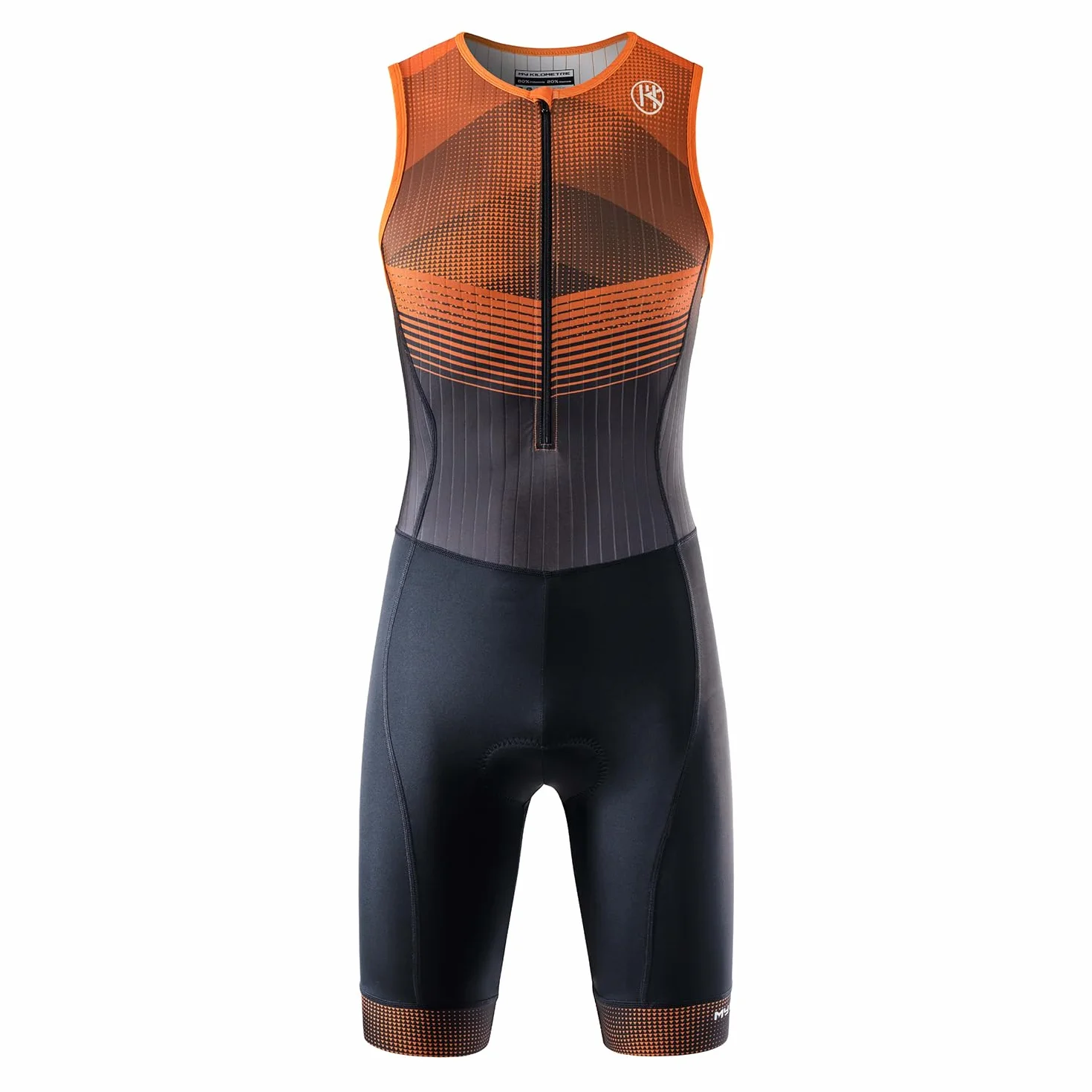 MY KILOMETRE Traje de Triatlón para Hombre Sin Mangas - Trisuit Transpirable y de Secado Rápido con Bolsillo Trasero para Competición y Entrenamiento UPF 50+